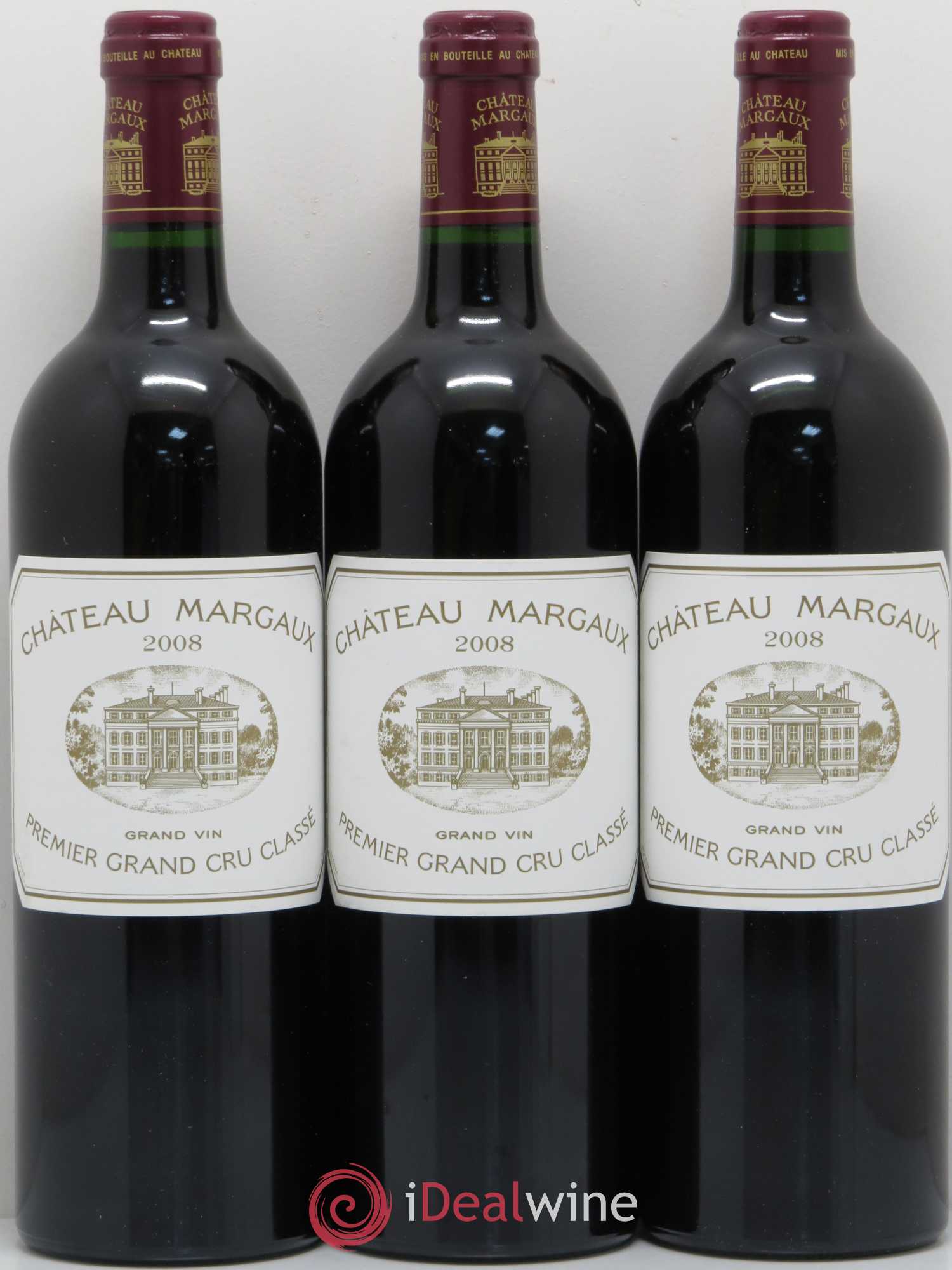 Château Margaux 1er Grand Cru Classé 2008 - Lot of 3 bottles - 0