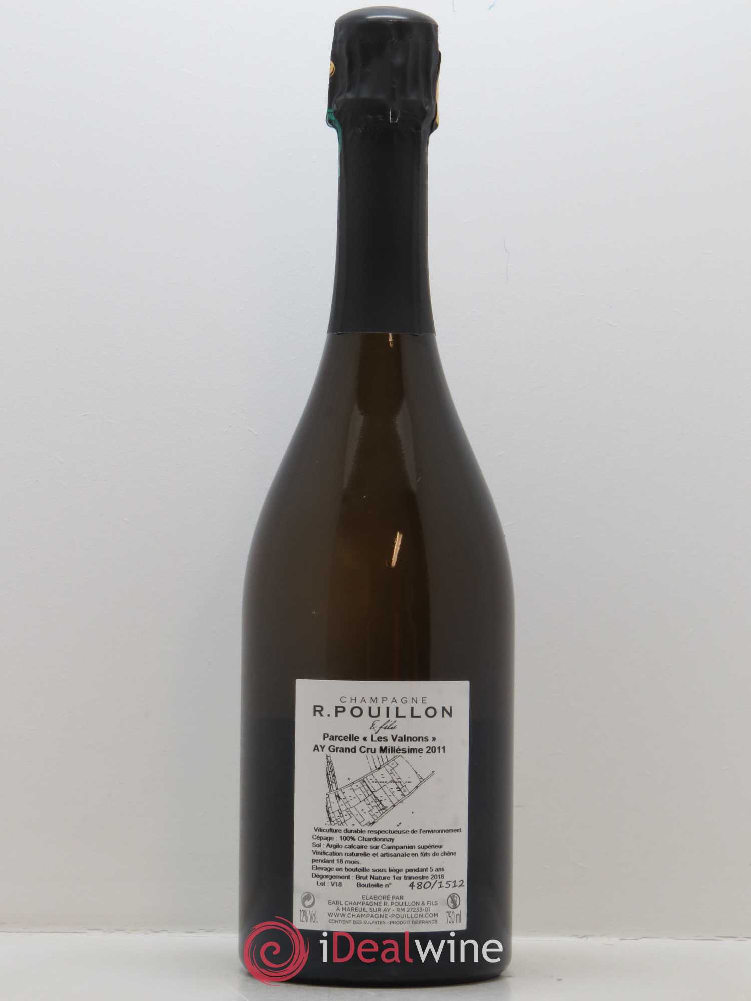 Grand Cru Les Valnons Extra-Brut R. Pouillon & fils 2011 - Lot de 1 bouteille - 1