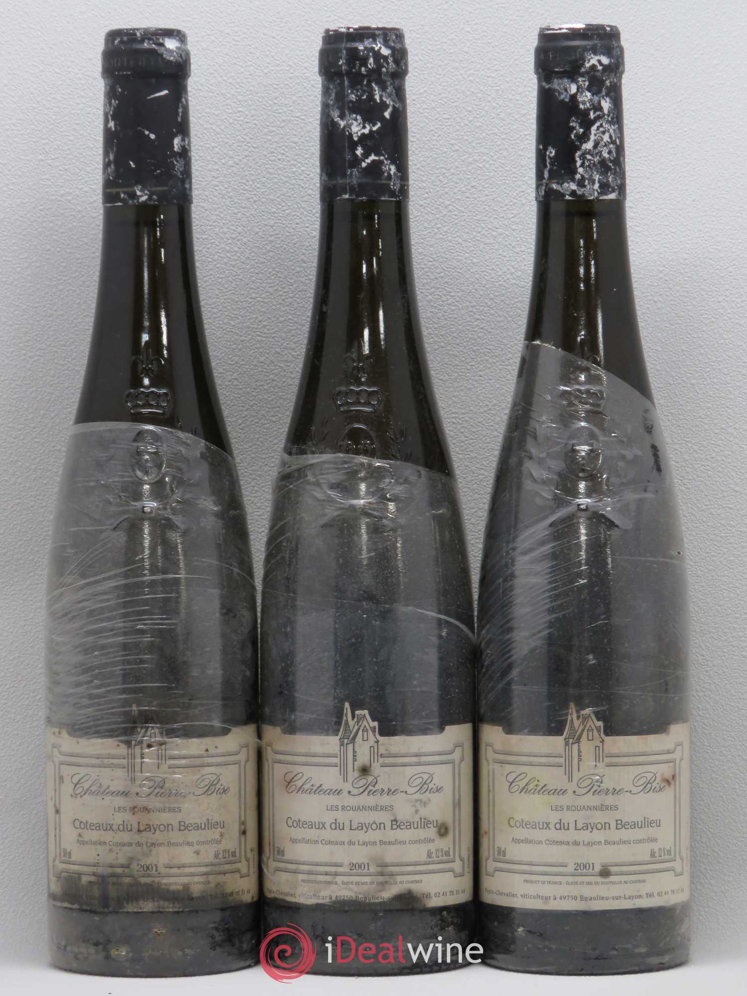 Coteaux du Layon Beaulieu Les Rouannieres Château Pierre Bise C.Papin 2001 - Lot de 3 bouteilles - 0