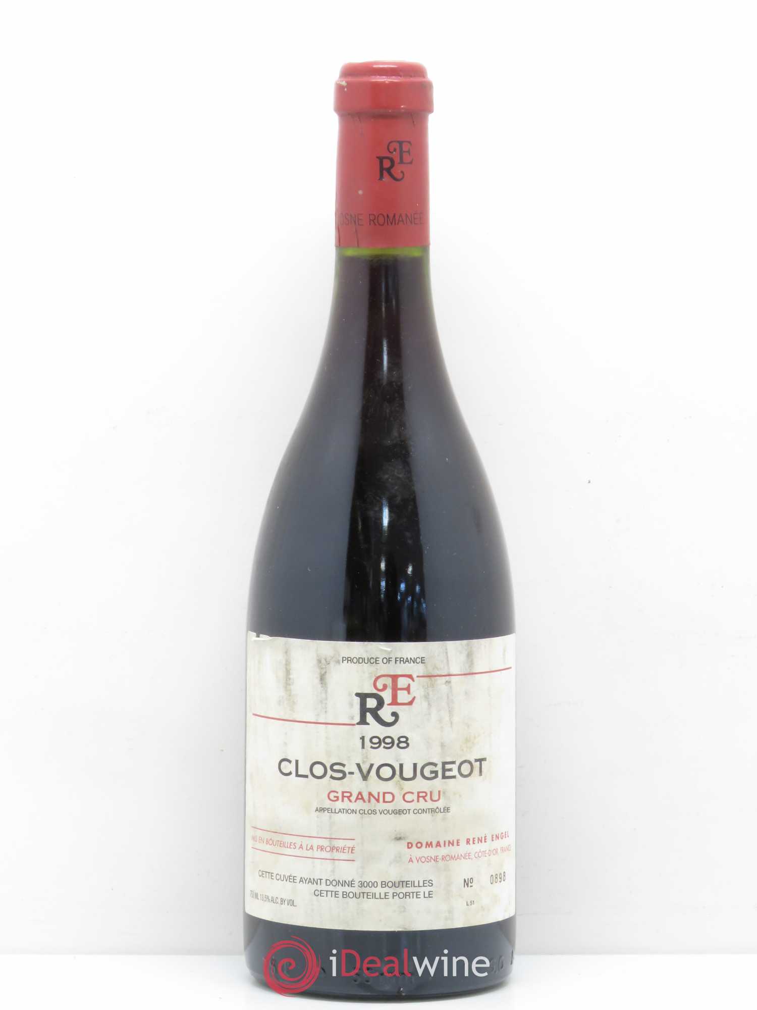 Clos de Vougeot Grand Cru Domaine René Engel - Domaine Eugénie 1998 - Lot de 1 bouteille - 0