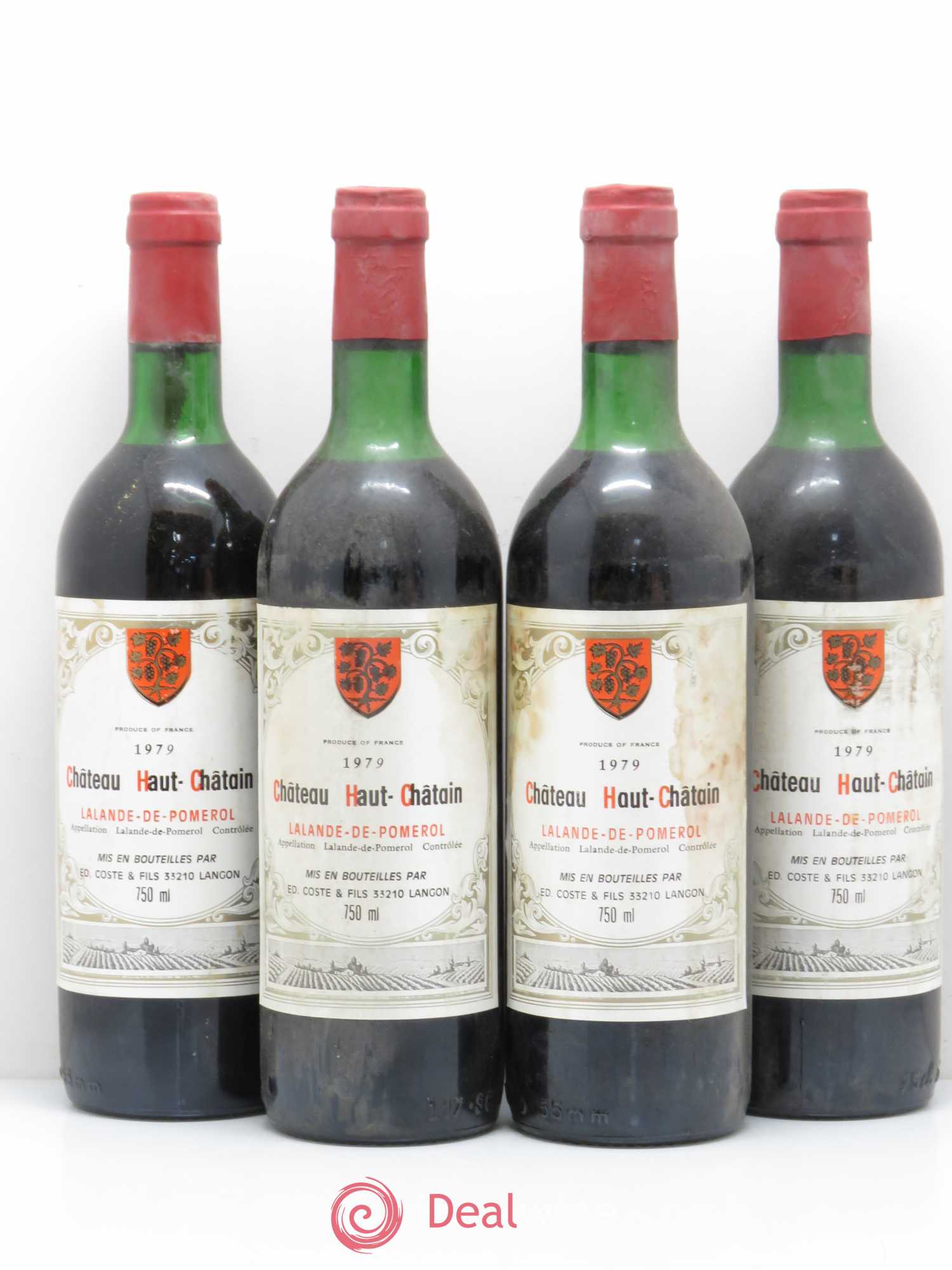 Bordeaux Lalande de Pomerol Château Haut Chatain (sans prix de réserve) 1979 - Lot de 4 bouteilles - 0