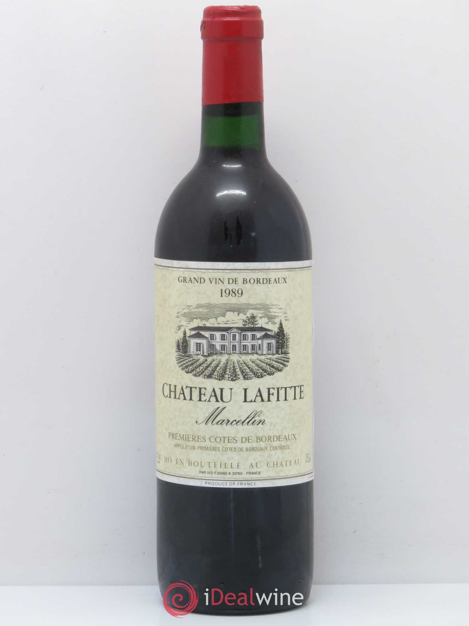 Côtes de Bourg Château Lafitte Marcelin 1989 - Lot de 1 bouteille - 0