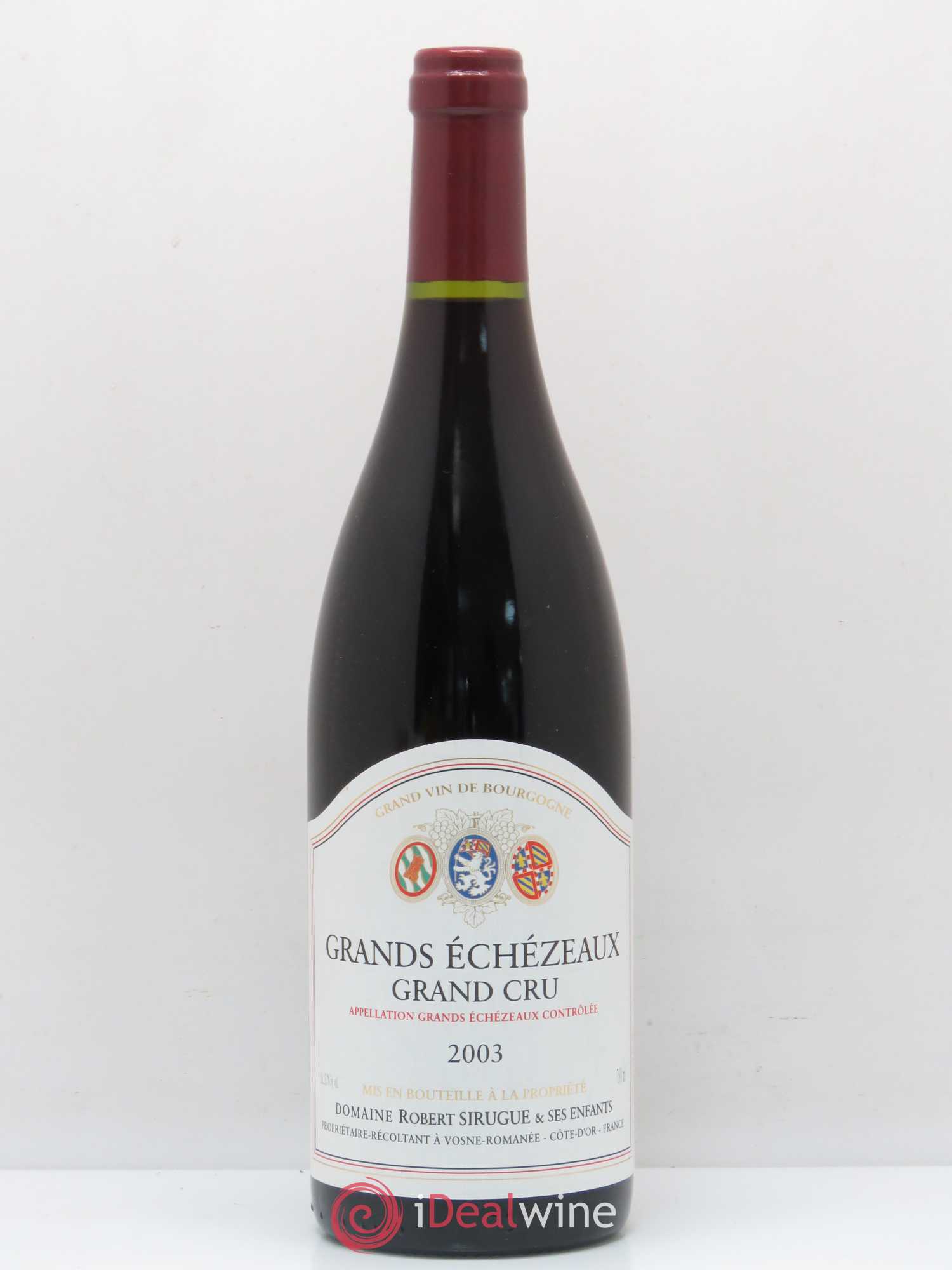 Grands-Echezeaux Grand Cru Robert Sirugue (Domaine) 2003 - Lot of 1 bottle - 0