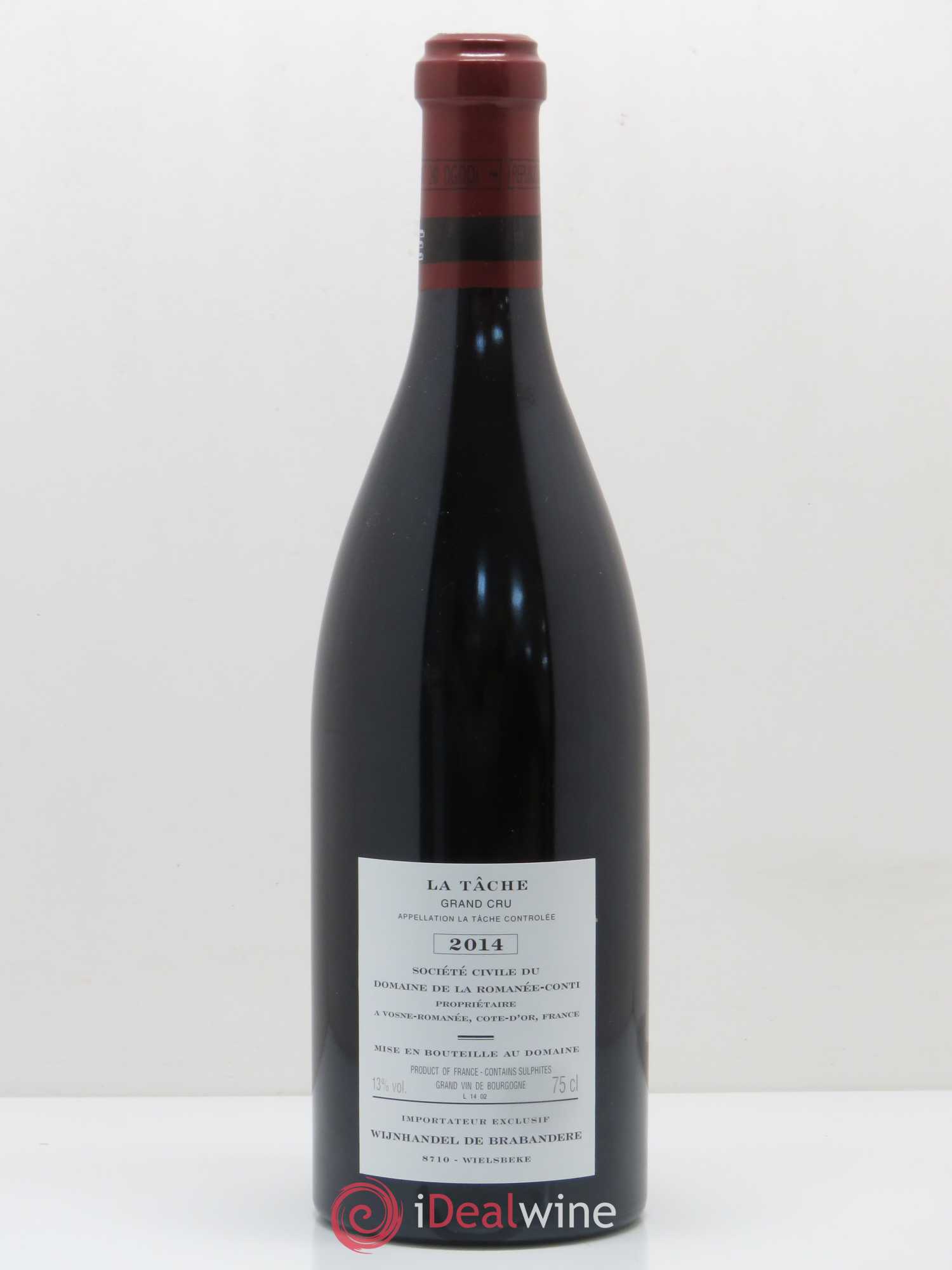 La Tâche Grand Cru Domaine de la Romanée-Conti 2014 - Lot de 1 bouteille - 1