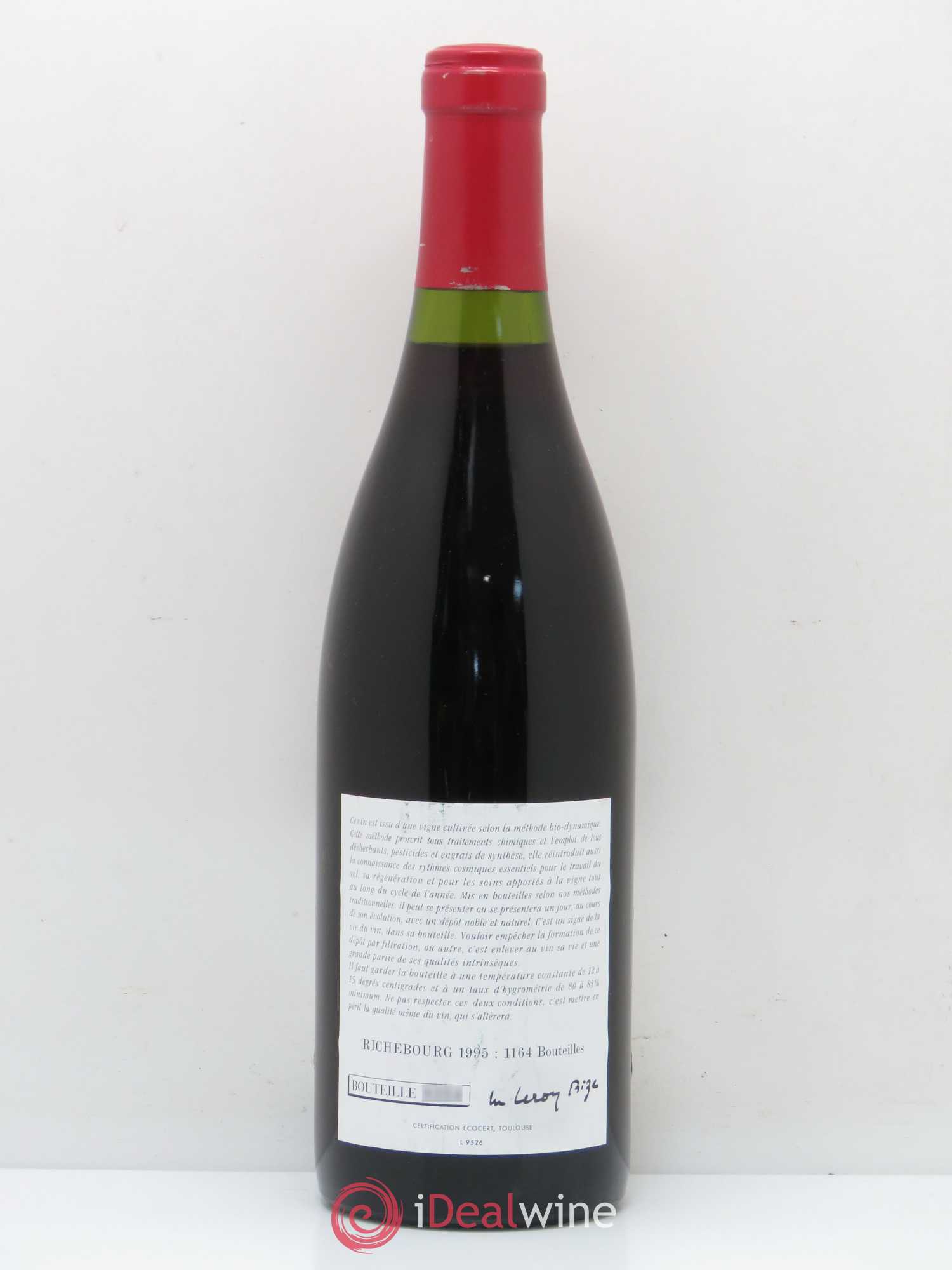 Richebourg Grand Cru Leroy (Domaine) 1995 - Lot de 1 bouteille - 1