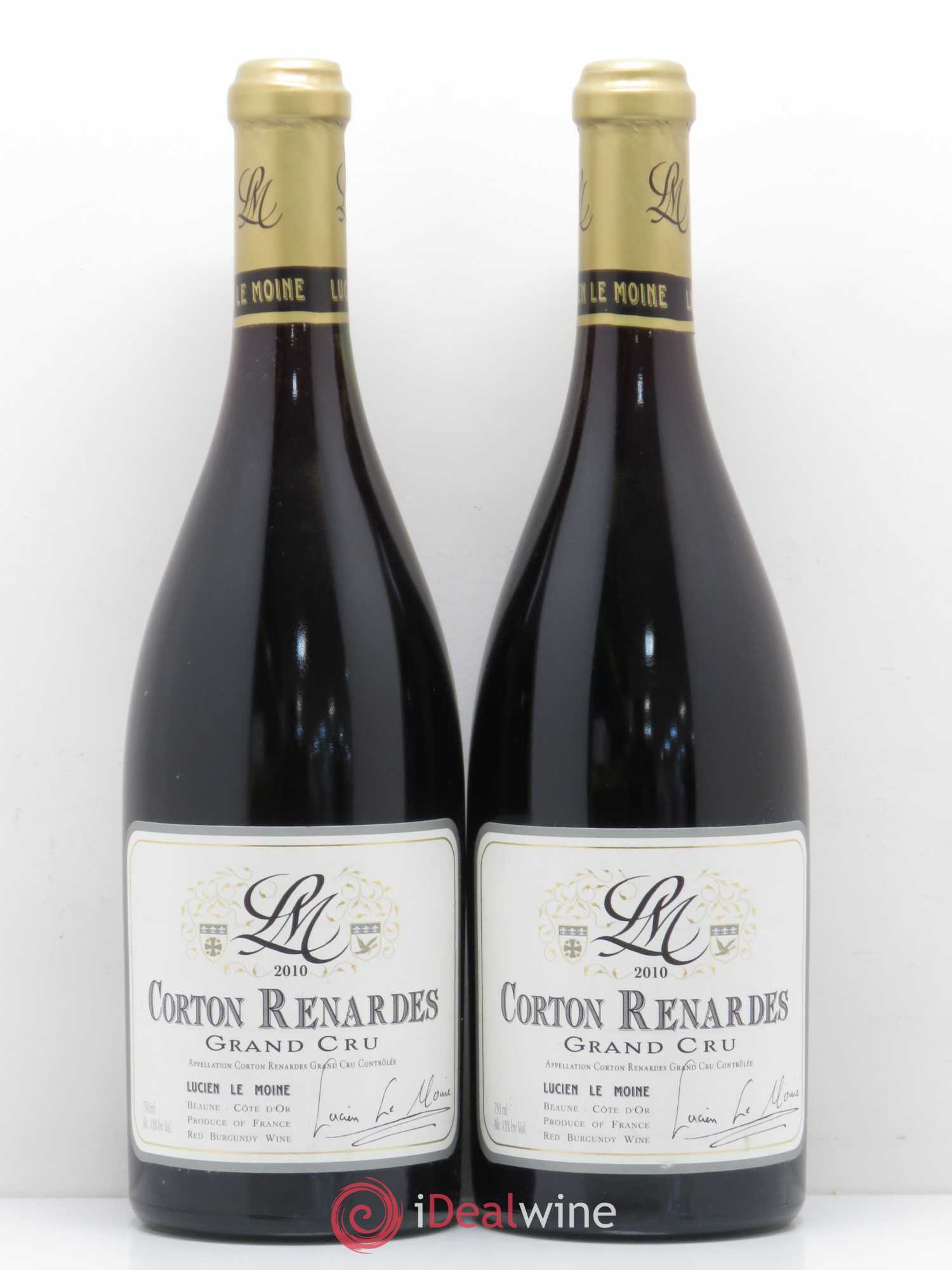 Corton Grand Cru Renardes Lucien Le Moine 2010 - Lot de 2 bouteilles - 0