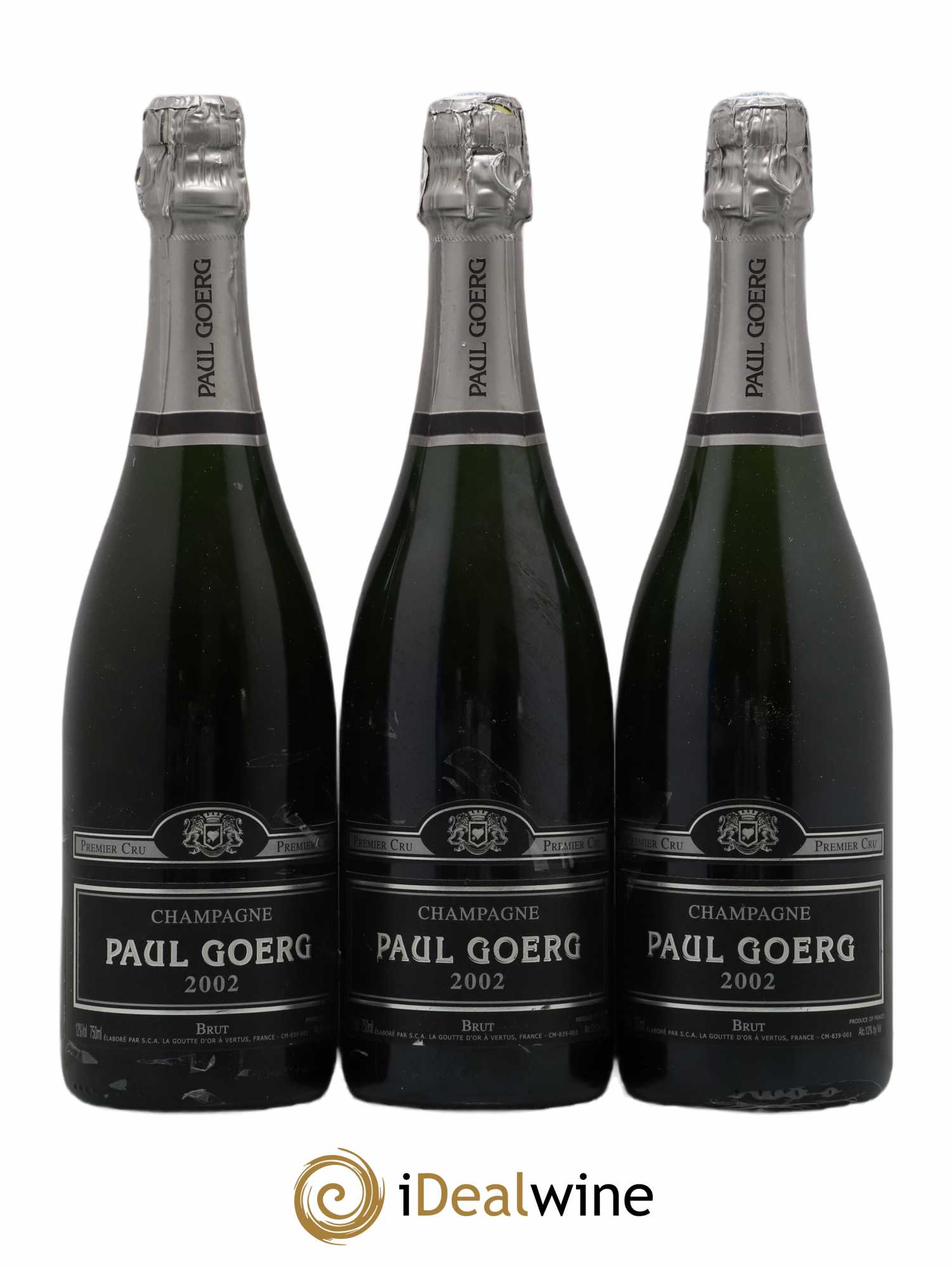 Champagne Paul Goerg 2002 - Lot de 3 bouteilles - 0