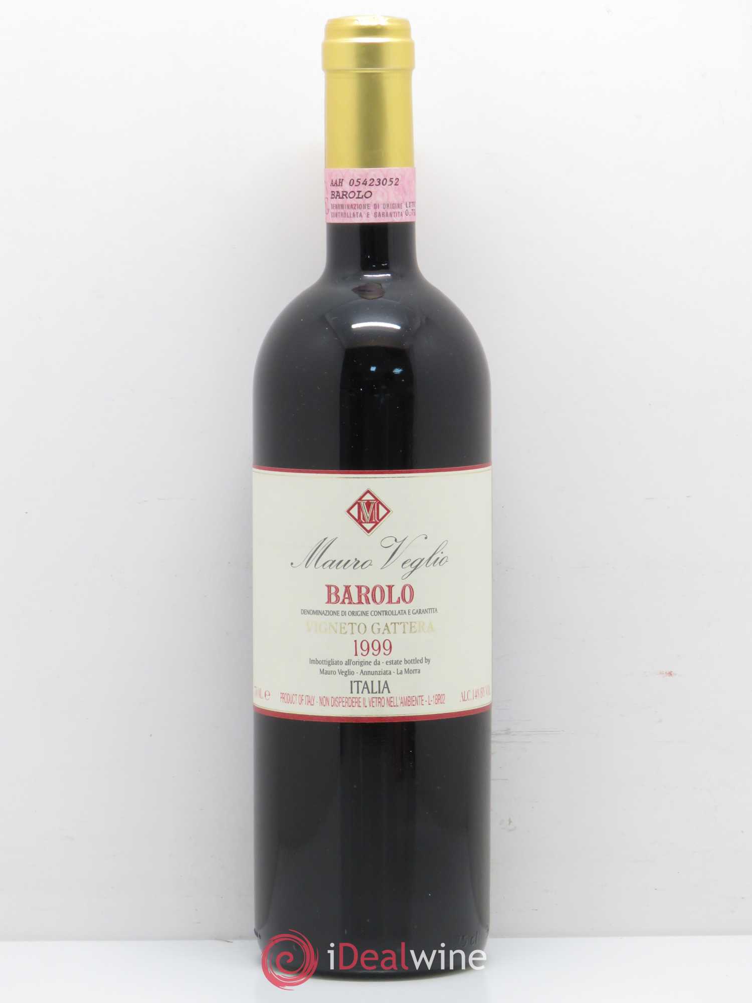 Barolo DOCG Vigneto Gattera Mauro Veglio 1999 - Lot de 1 bouteille - 0