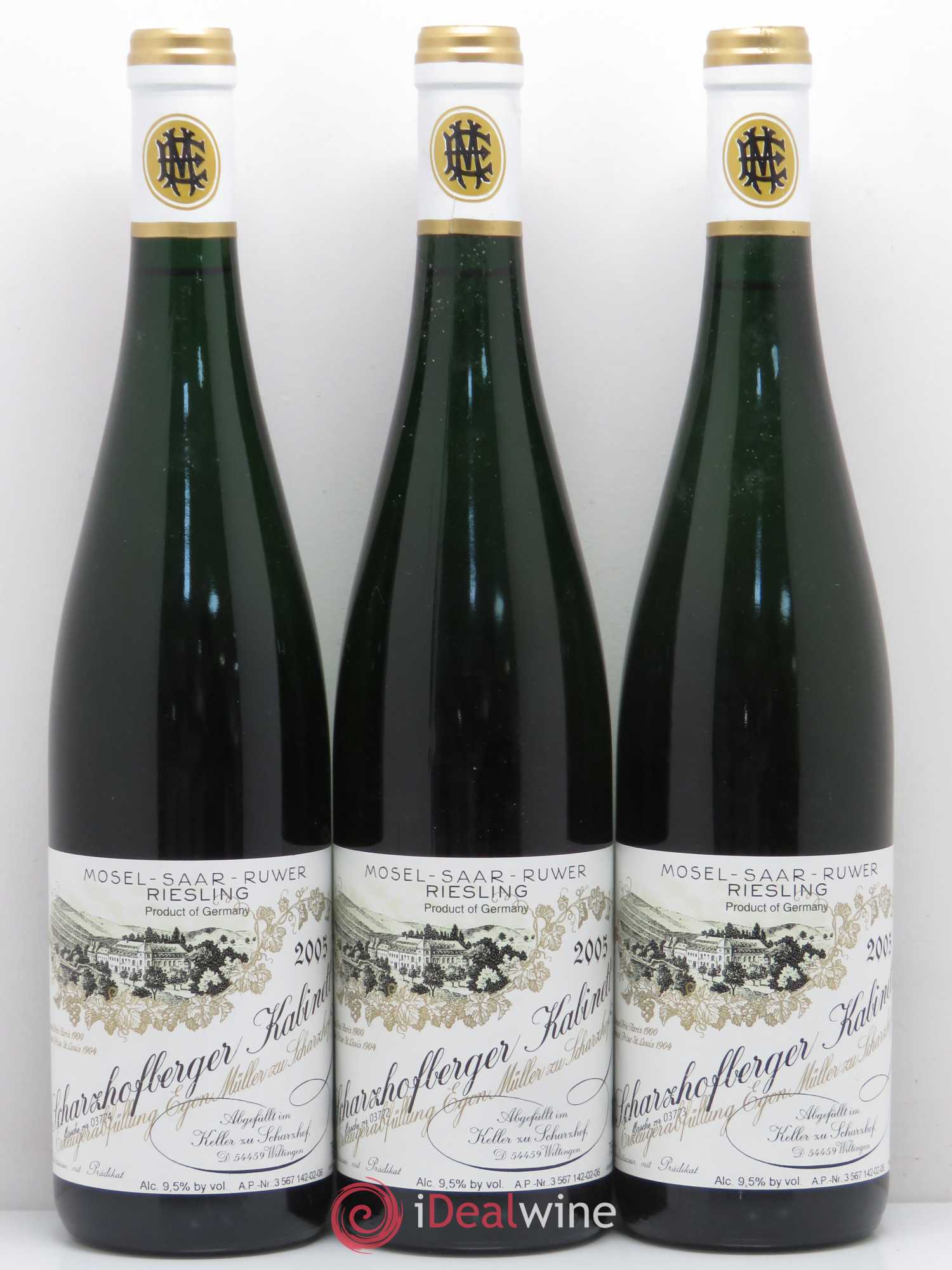 Riesling Scharzhofberger Kabinett Egon Muller 2005 - Lot de 3 bouteilles - 0