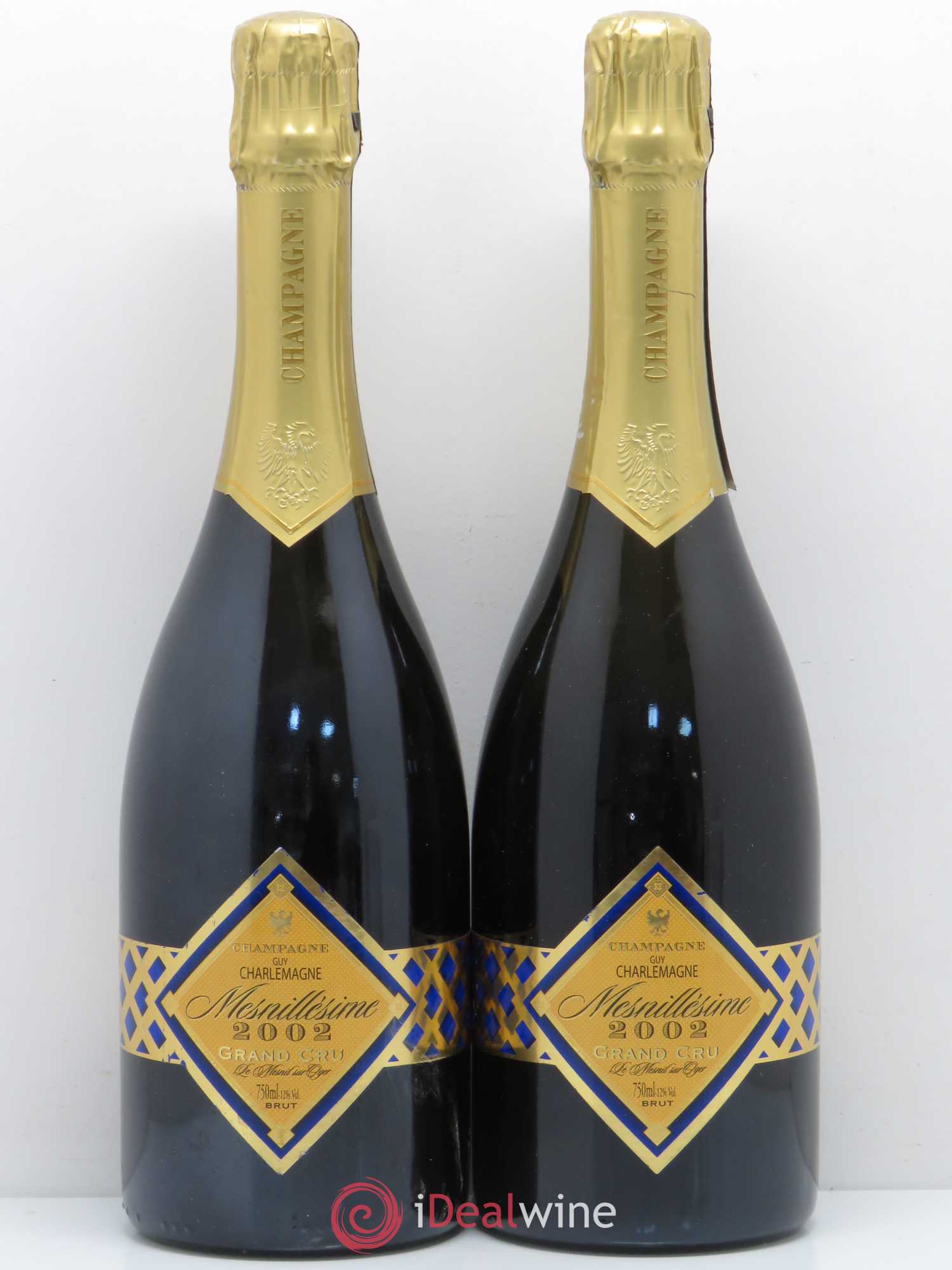 Champagne Grand Cru Guy Charlemagne 2002 - Lot of 2 bottles - 0