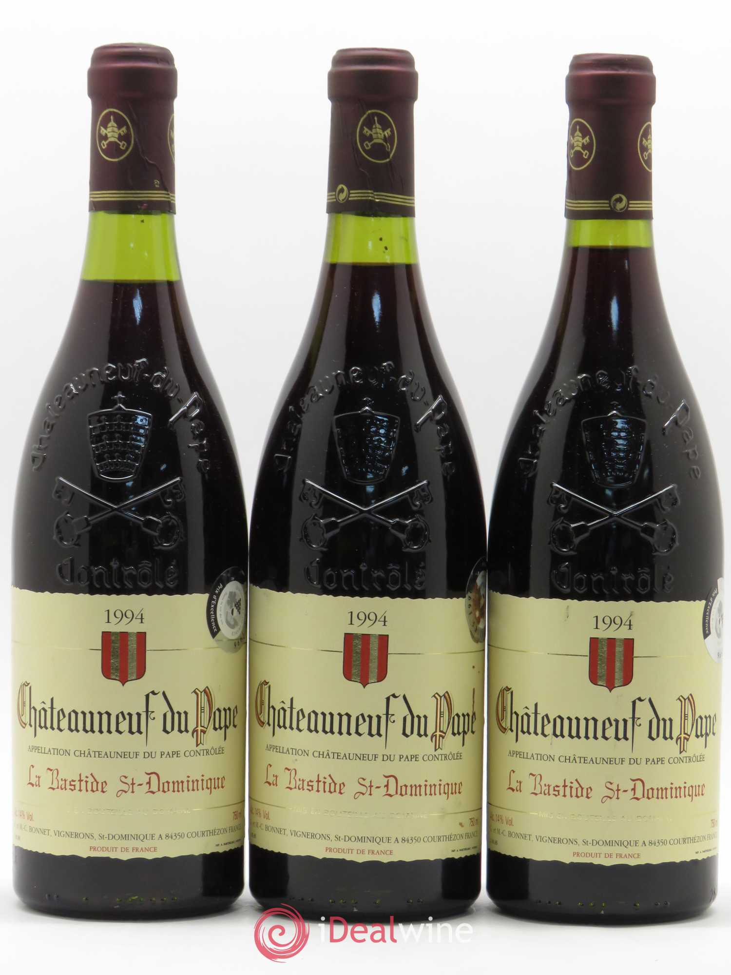 Châteauneuf-du-Pape La Bastide Saint Dominique 1994 - Lot de 3 bouteilles - 0