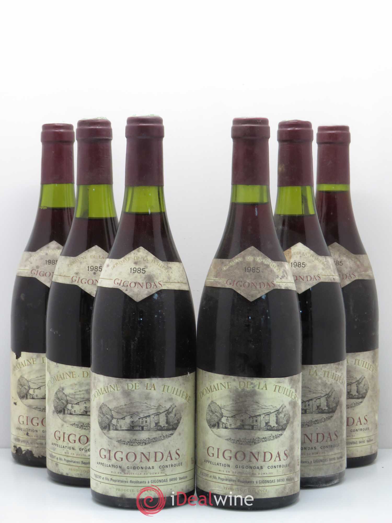 Gigondas Domaine de La Tuiliere 1985 - Lot de 6 bouteilles - 0