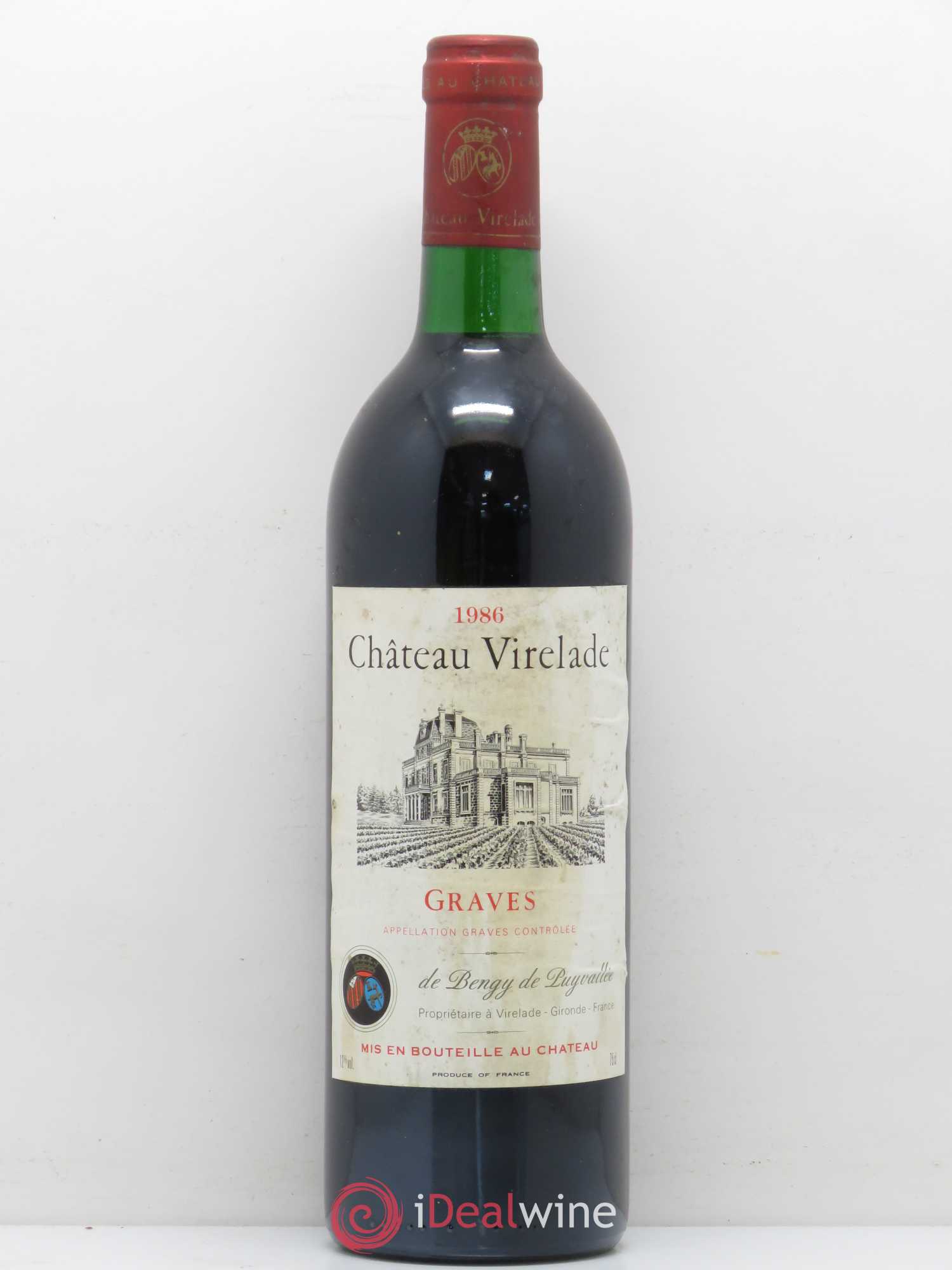 Graves Château Virelade 1986 - Lot de 1 bouteille - 0