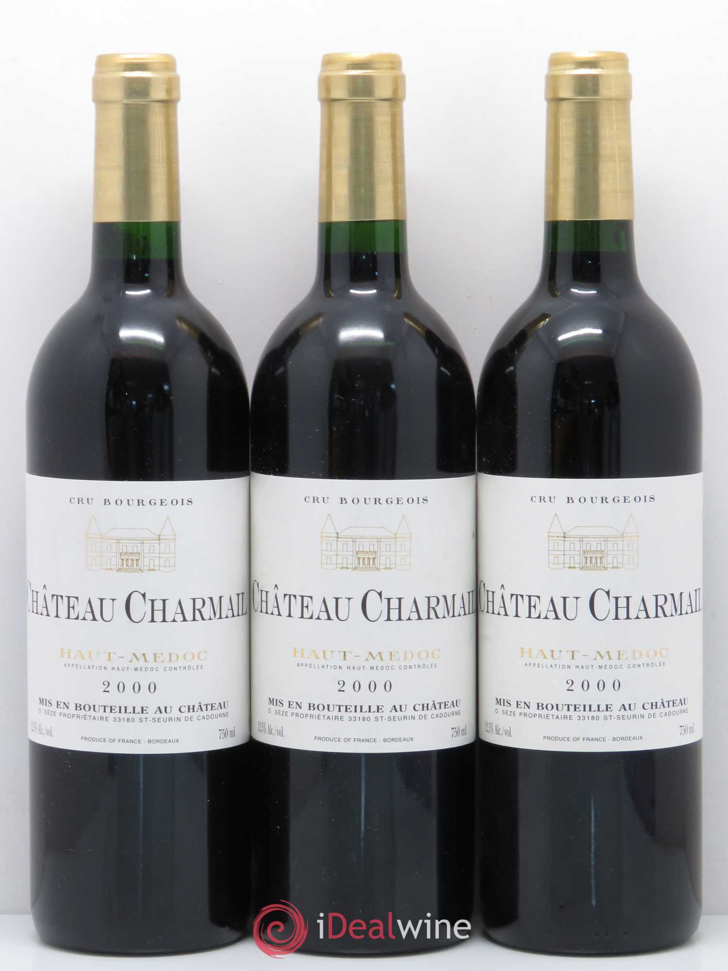 Château Charmail Cru Bourgeois  (sans prix de réserve) 2000 - Lot de 3 bouteilles - 0