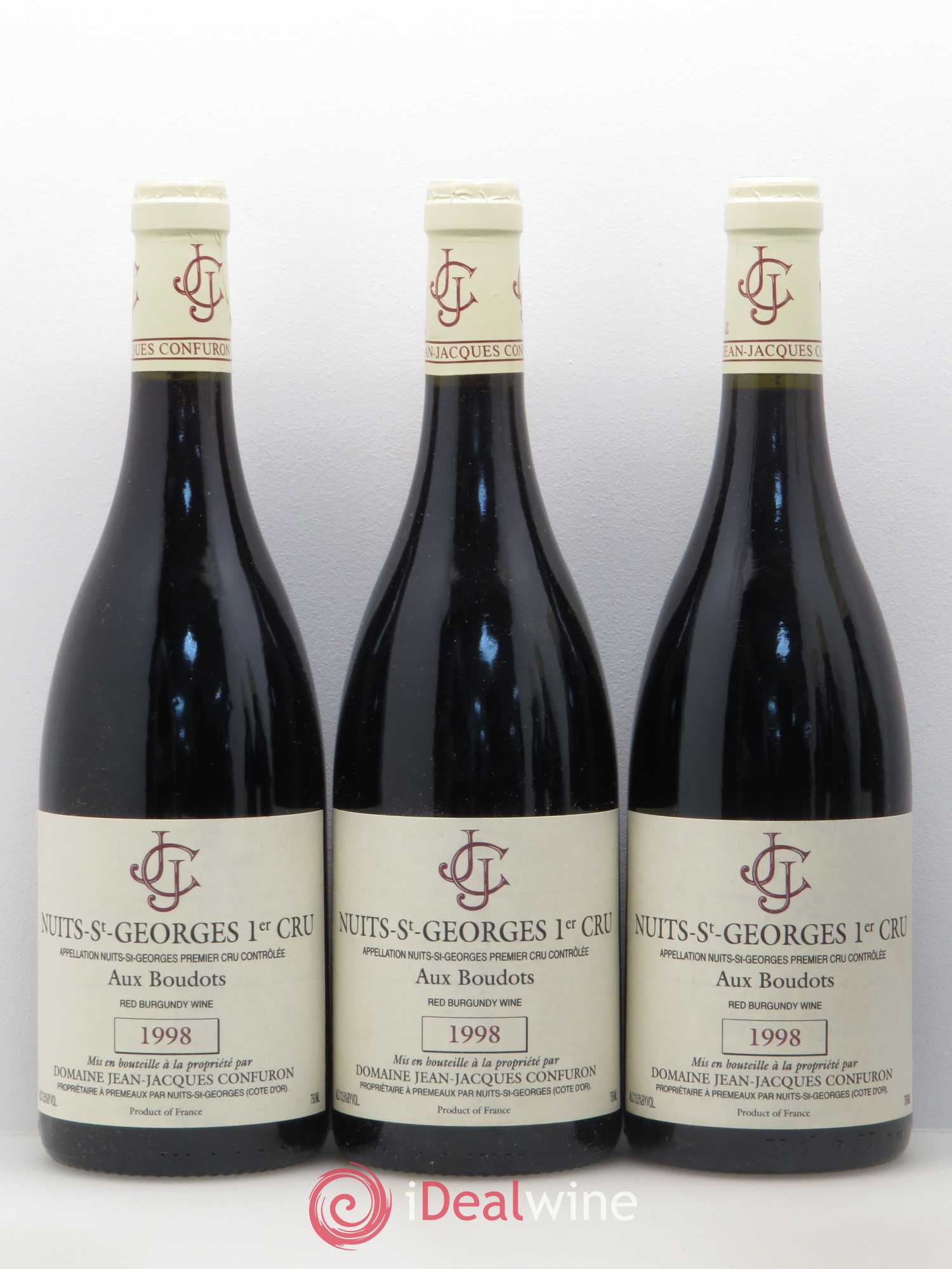 Nuits Saint-Georges 1er Cru Aux Boudots Jean-Jacques Confuron 1998 - Lot de 6 bouteilles - 1