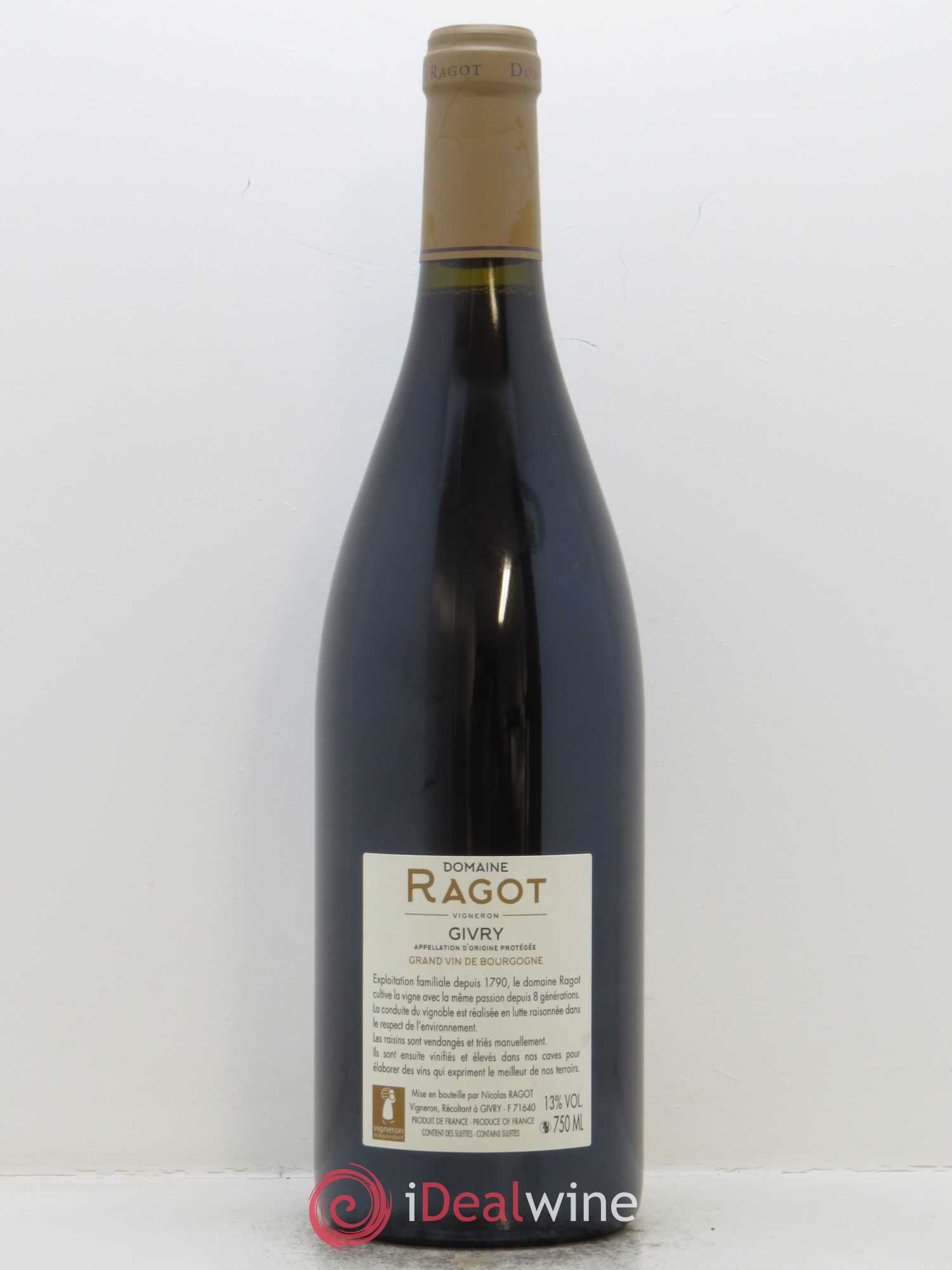 Givry Vieilles vignes Ragot (Domaine) 2017 - Lot of 1 bottle - 1