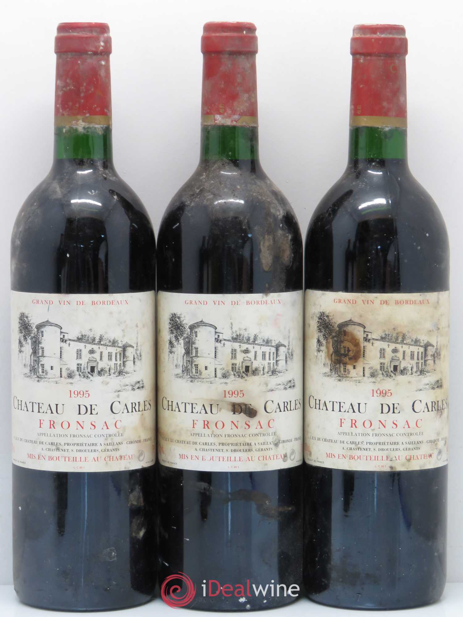 Château de Carles  (senza prezzo di riserva) 1995 - Lotto di 5 bottiglie - 1