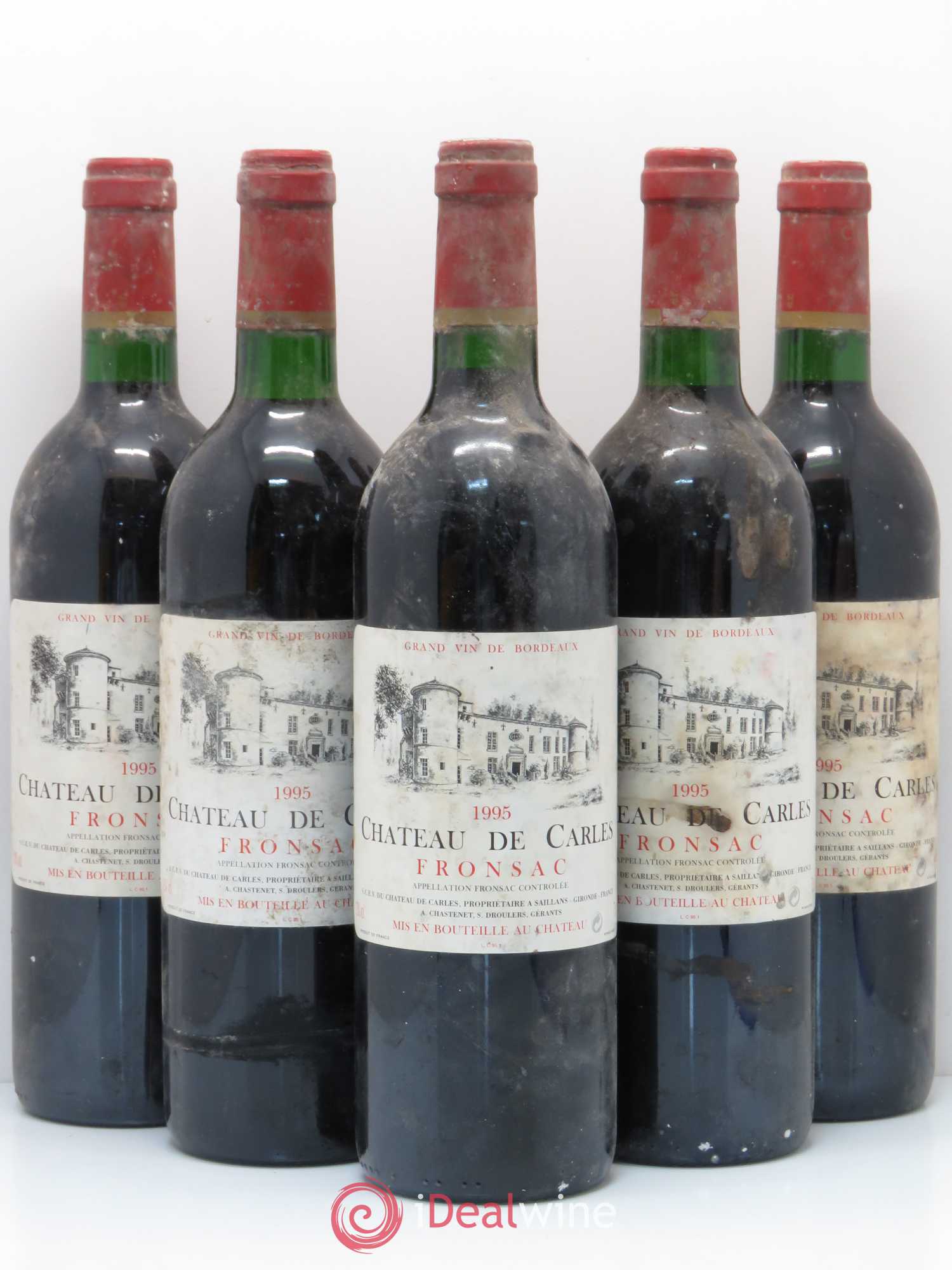 Château de Carles  (no reserve) 1995 - Lot of 5 bottles - 0