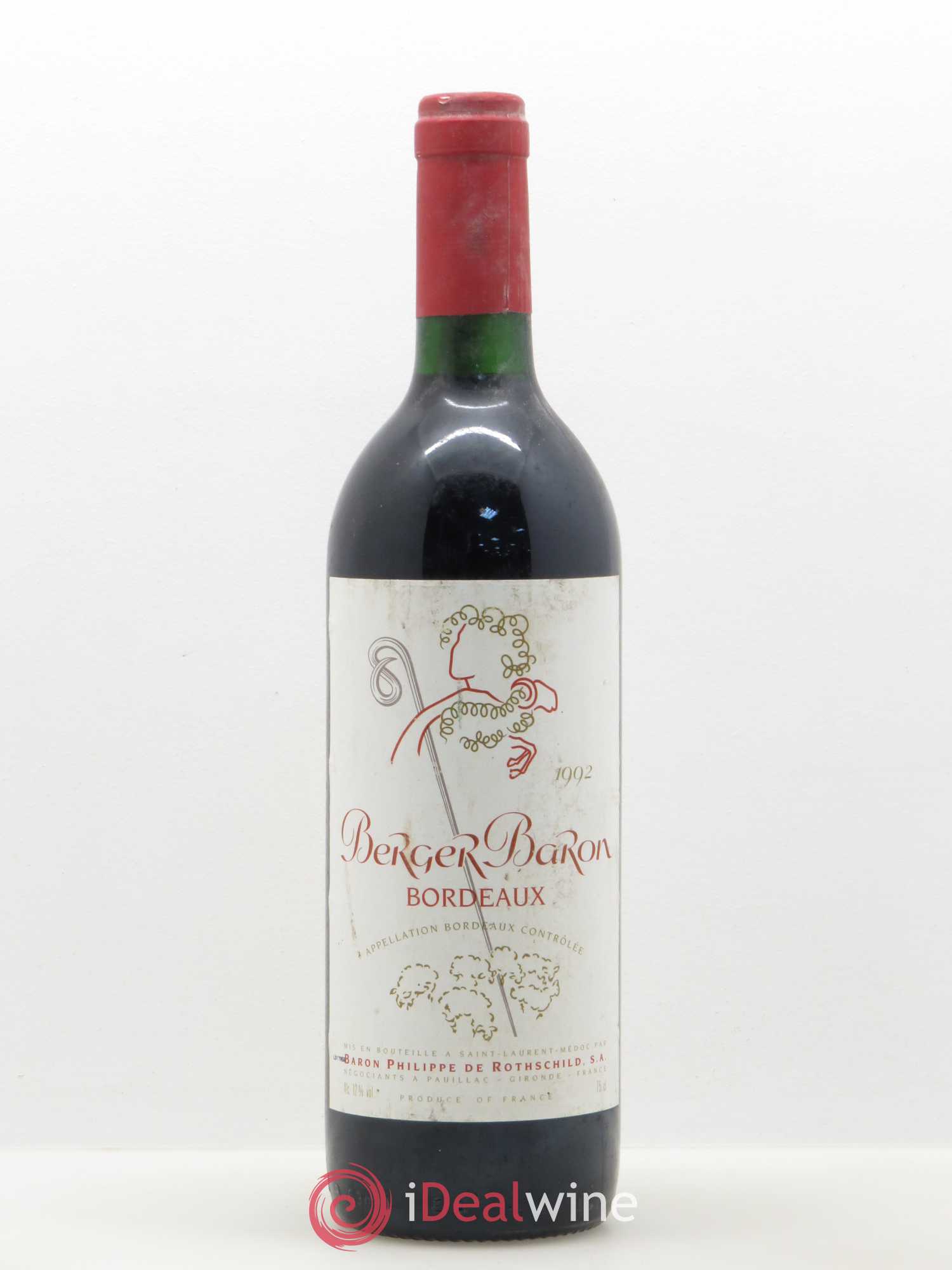 Bordeaux Le Berger Baron Baron Philippe de Rothschild 1992 - Lot of 1 bottle - 0