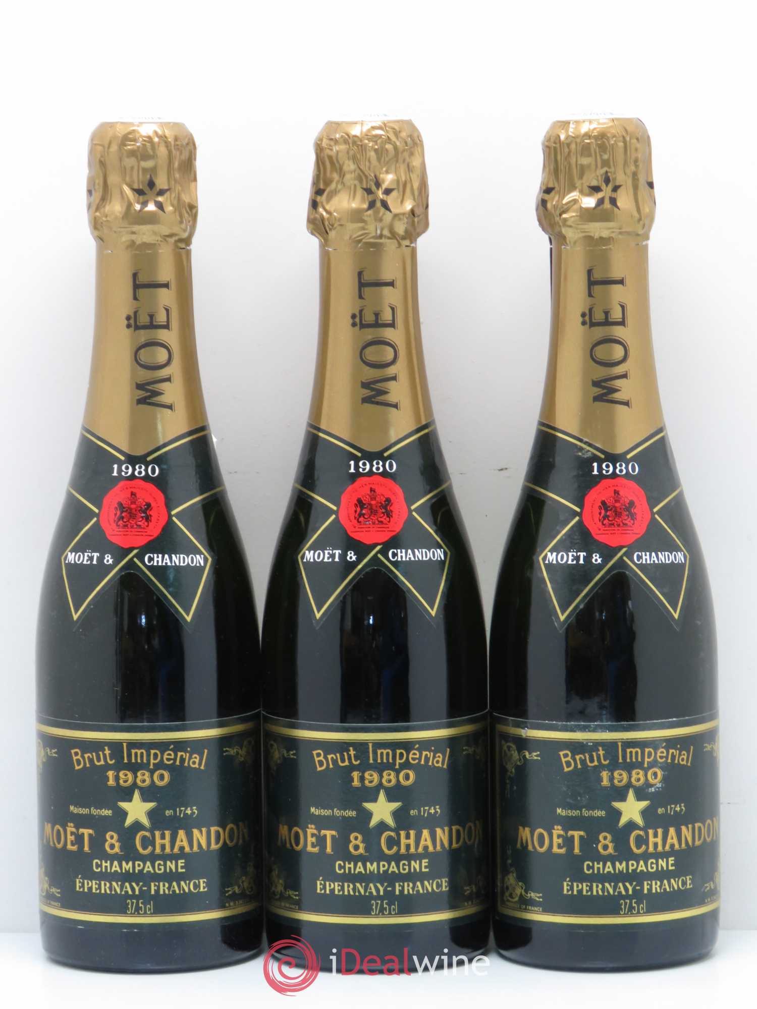 Grand Vintage Moët et Chandon Brut impérial  1980 - Lot of 5 half-bottles - 1