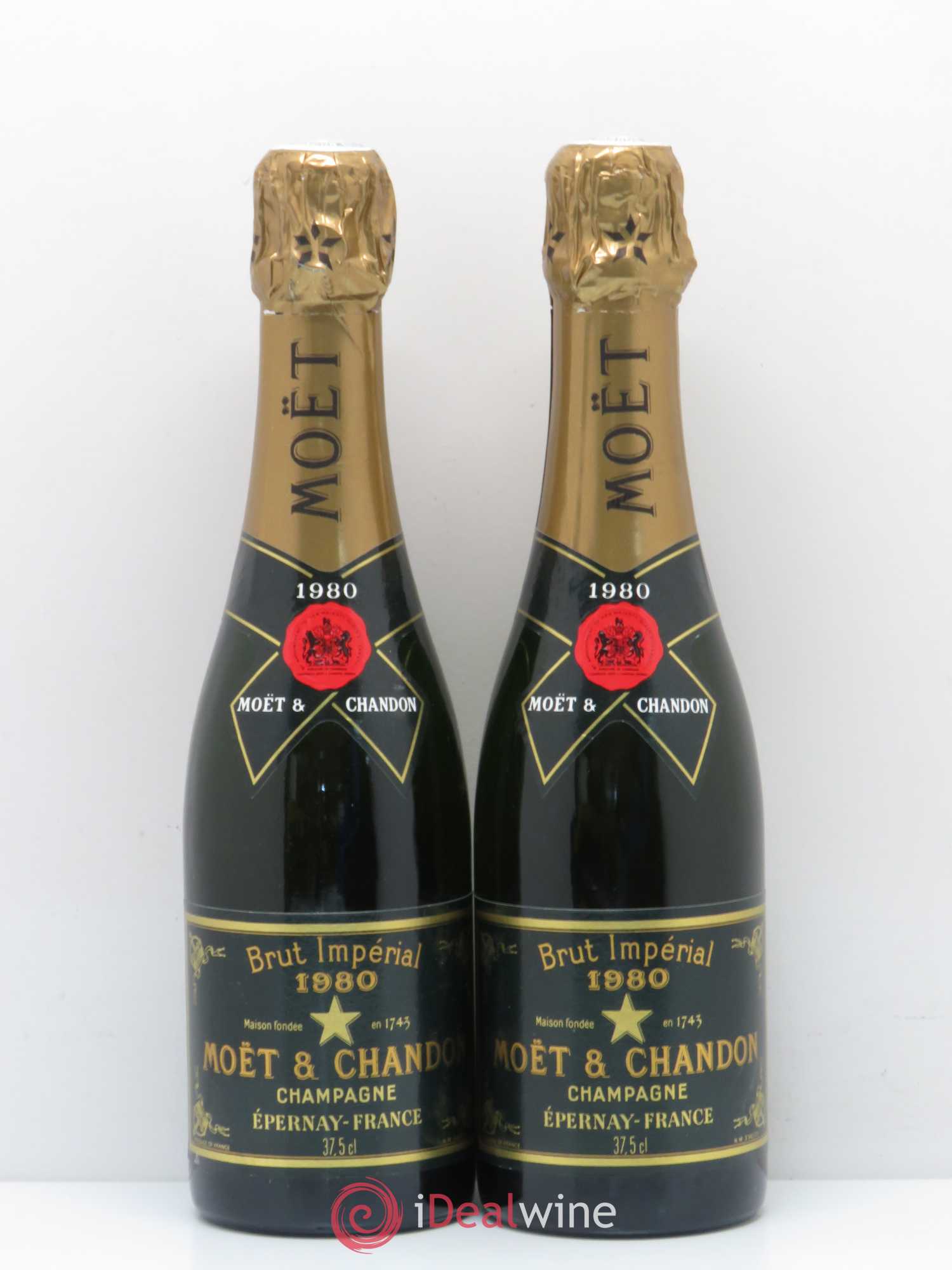 Grand Vintage Moët et Chandon Brut impérial  1980 - Lot of 5 half-bottles - 2