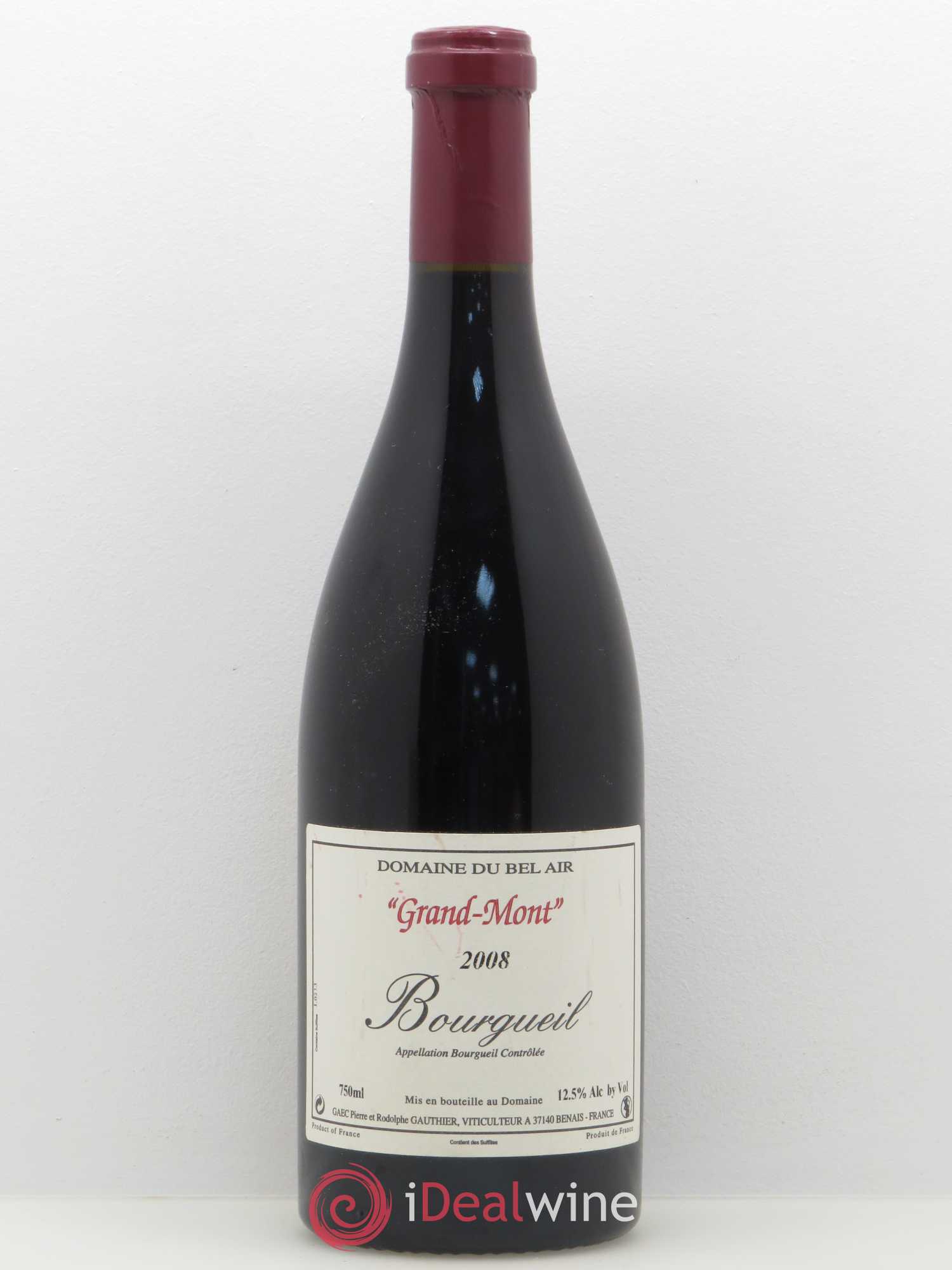 Bourgueil Domaine Du Bel Air Grand Mont 2008 - Lot de 1 bouteille - 0