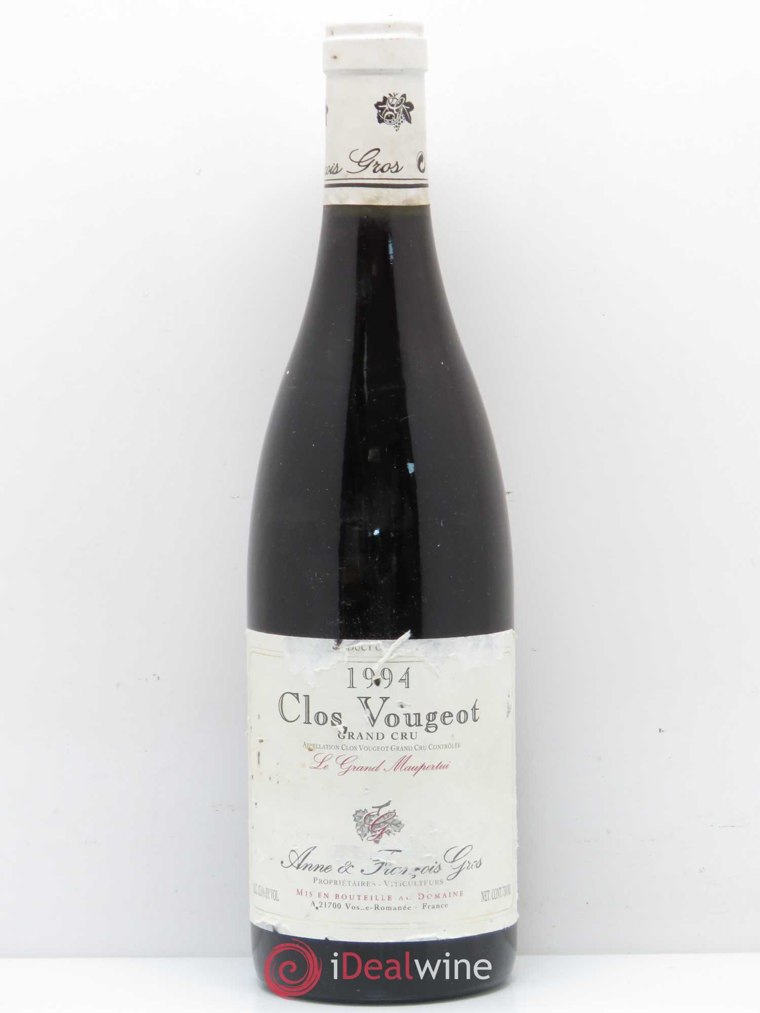 Clos de Vougeot Grand Cru Le Grand Maupertui Anne Gros 1994 - Lot of 1 bottle - 0