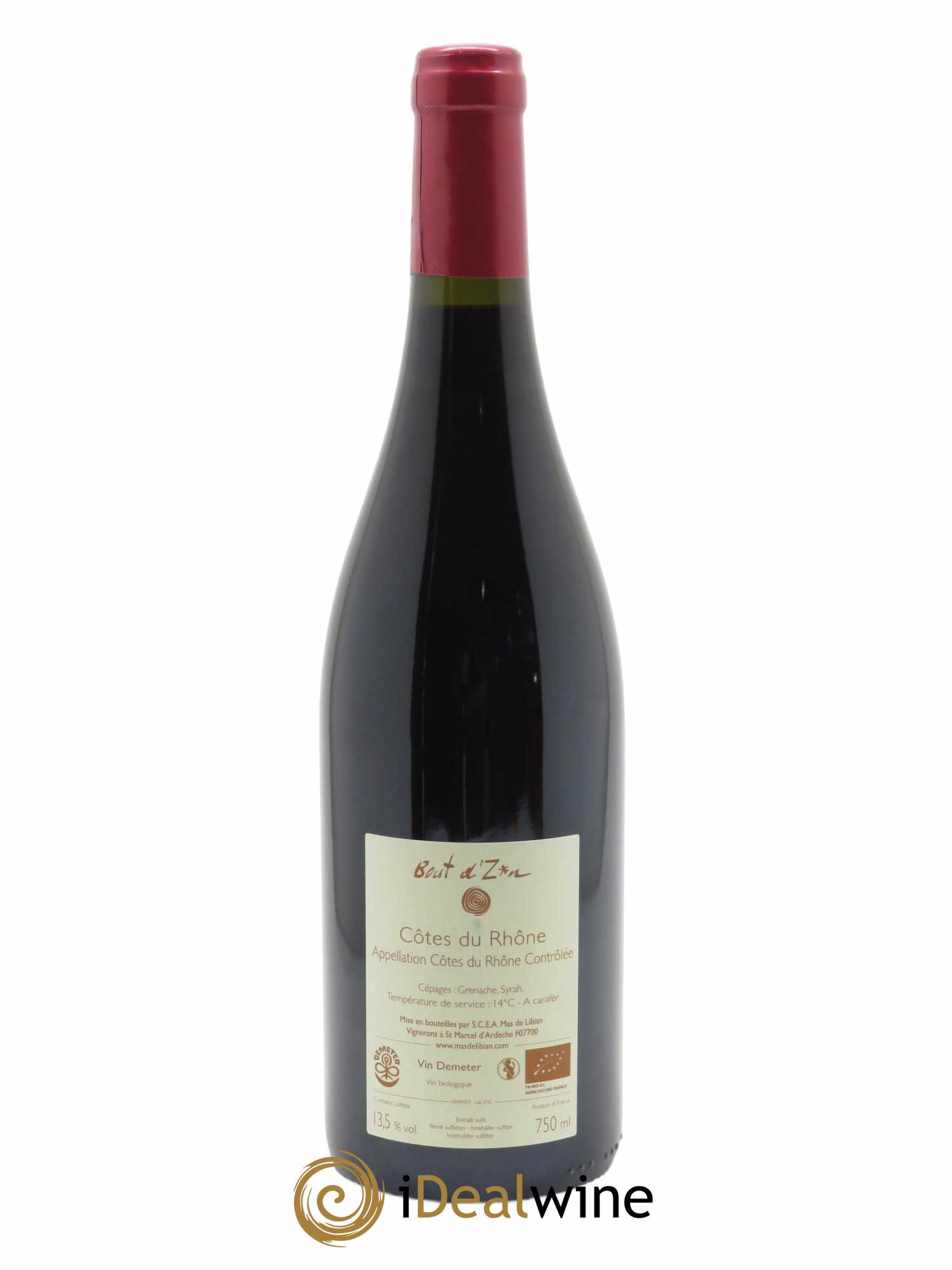 Côtes du Rhône Bout d'Zan Mas de Libian 2021 - Lot de 1 bouteille - 1