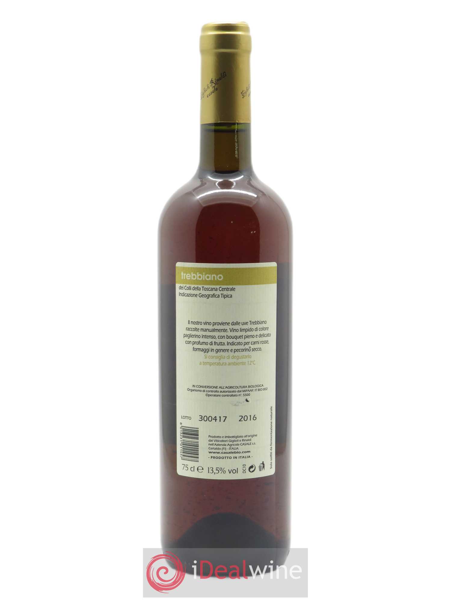 Trebbiano dei Colli della Toscana Centrale IGT Trebbiano Azienda Agricola Casale 2016 - Lot de 1 bouteille - 1