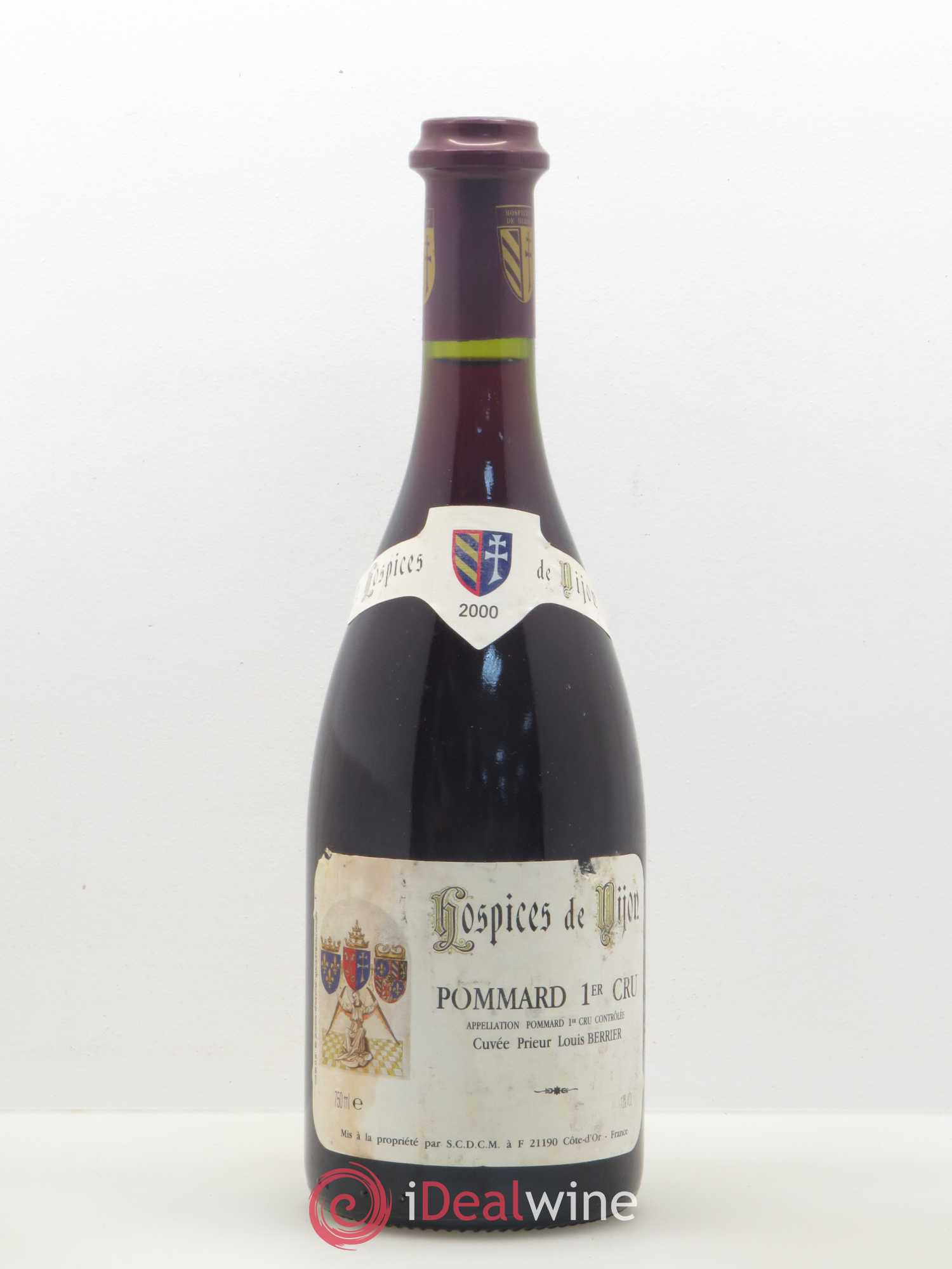 Pommard 1er Cru  Cuvée Prieur Louis Berrier Hospices de Dijon 2000 - Lot de 1 bouteille - 0