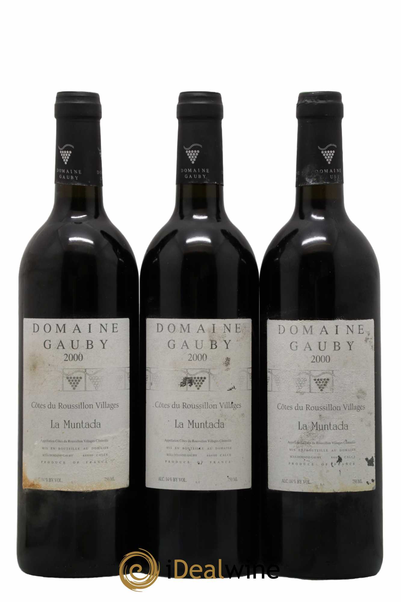 Côtes Catalanes (anciennement Côtes du Roussillon Villages) La Muntada Gauby (Domaine) 2000 - Lot of 3 bottles - 0