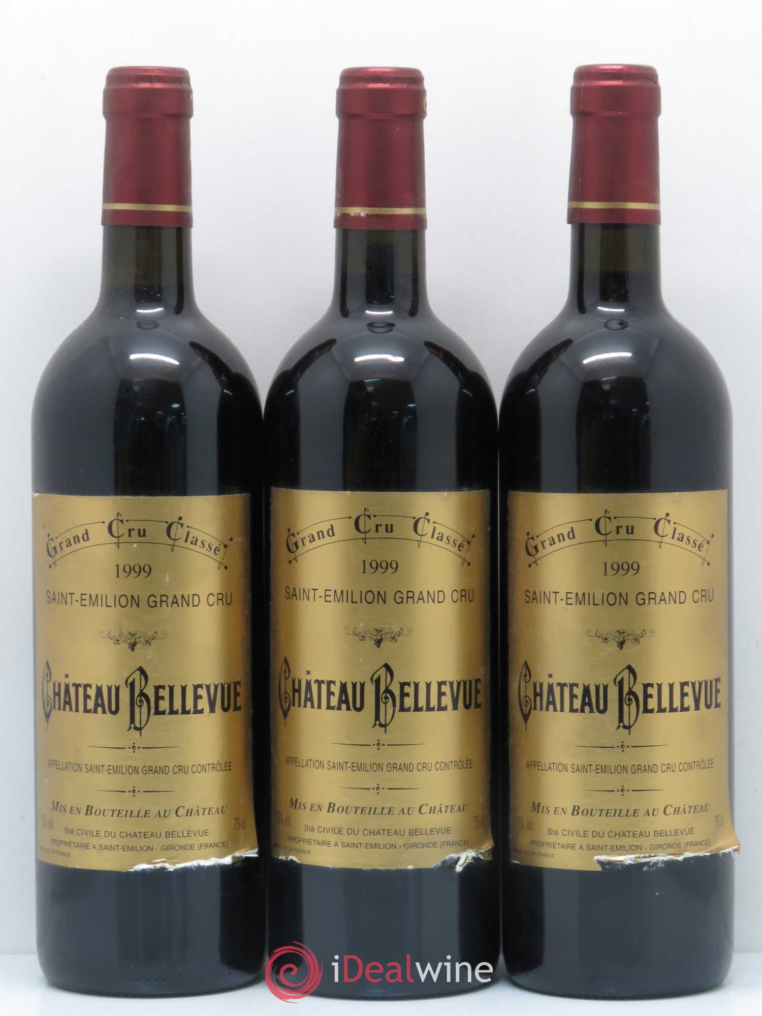 Château Bellevue Grand Cru Classé  (sans prix de réserve) 1999 - Lot de 6 bouteilles - 2