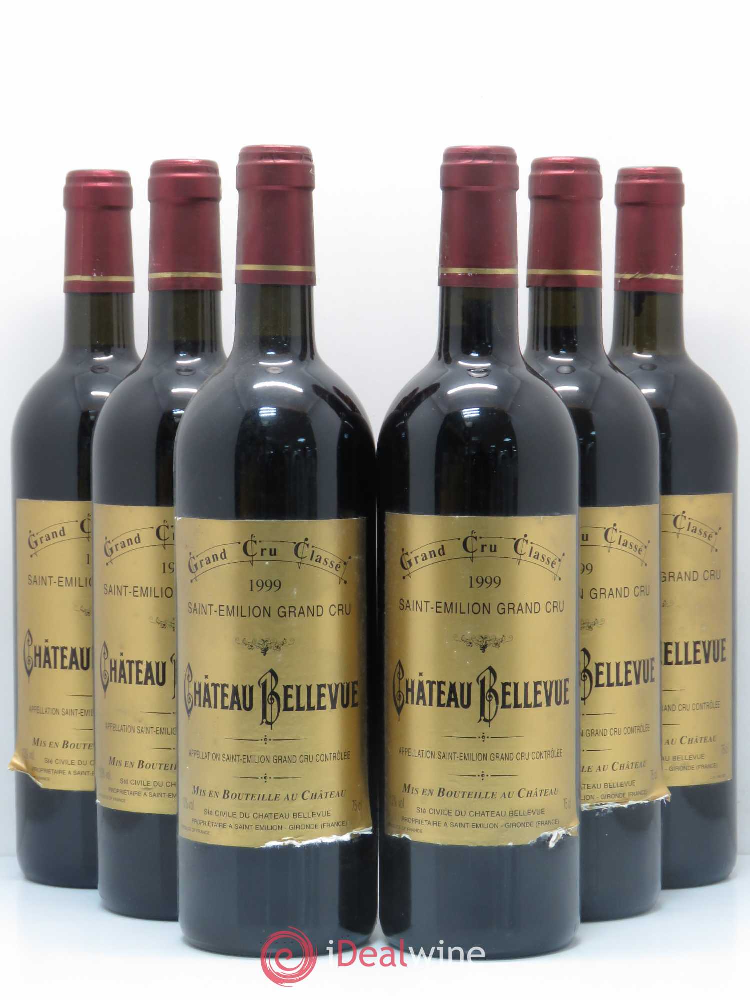 Château Bellevue Grand Cru Classé  (sans prix de réserve) 1999 - Lot de 6 bouteilles - 0