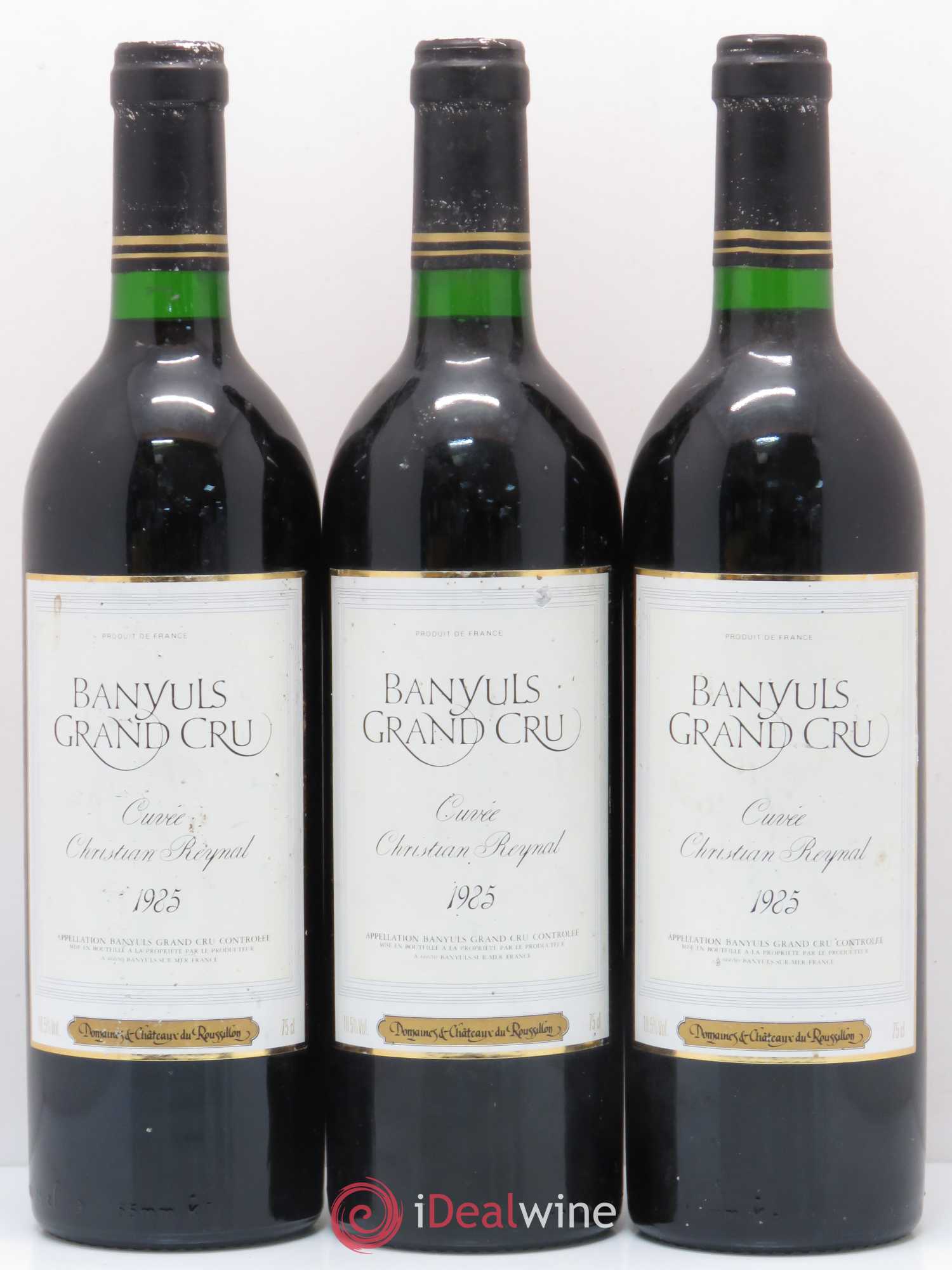 Banyuls Grand cru Christian Reynal 1985 - Lot de 3 bouteilles - 0