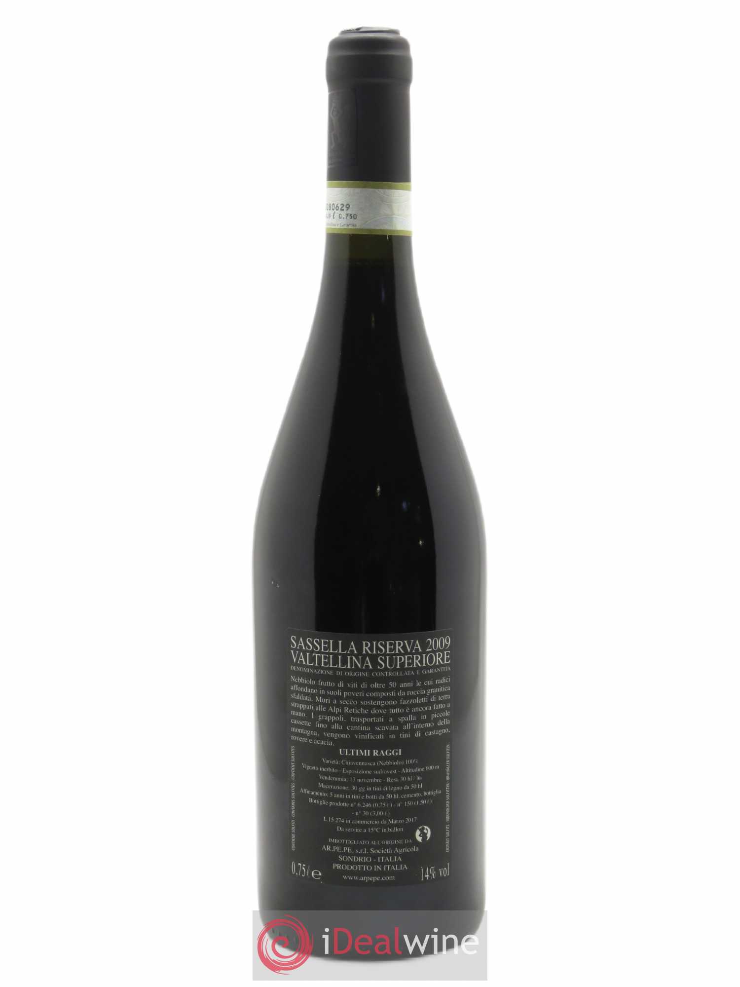 Valtellina Superiore DOCG Ar.Pe.Pe. Sassella Ultimi Raggi Riserva 2009 - Posten von 1 Flasche - 1