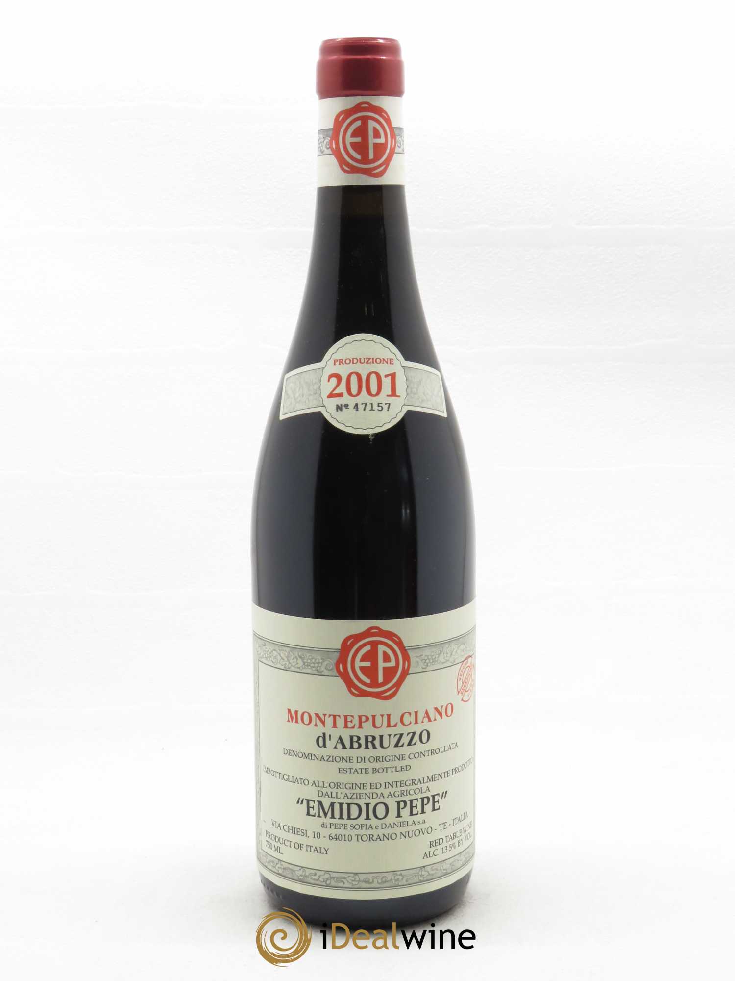 Montepulciano d'Abruzzo DOC Riserva Vecchie Viti Emidio Pepe 2001 - Lot de 1 bouteille - 0