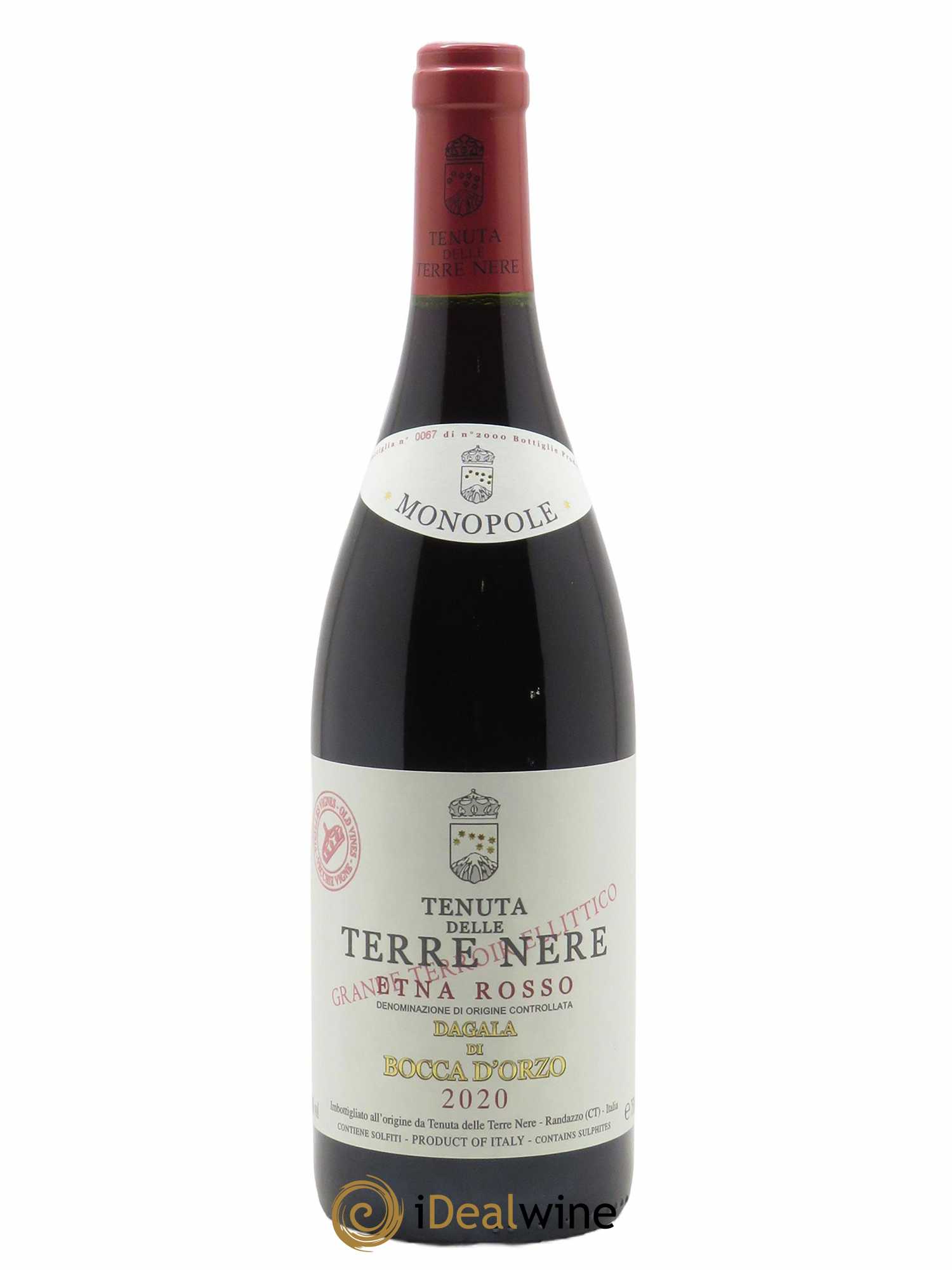 Etna Rosso DOC Tenuta delle Terre Nere Dagala di Bocca d'Orzo 2020 - Lot de 1 bouteille - 0