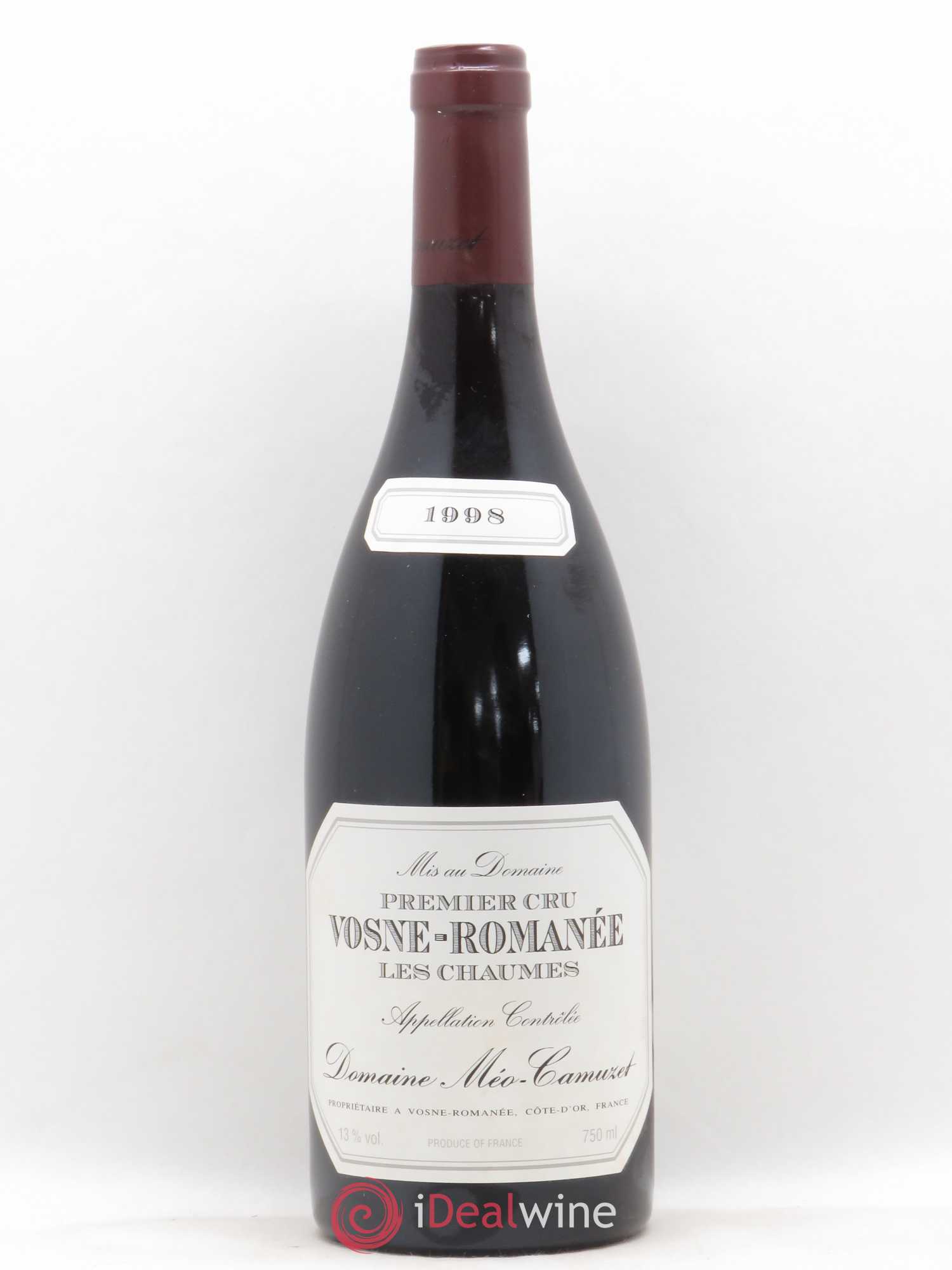 Vosne-Romanée 1er Cru Les Chaumes Méo-Camuzet (Domaine) 1998 - Lot of 1 bottle - 0