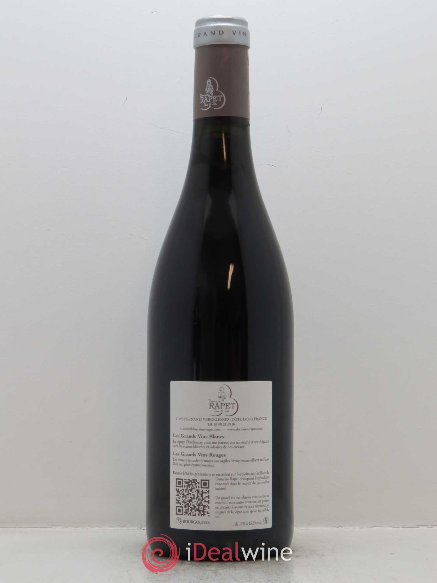 Corton Grand Cru Pougets Rapet Père & Fils 2017 - Lot de 1 bouteille - 1