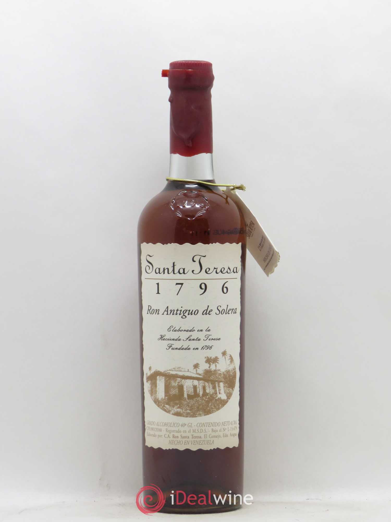 Rhum Santa Teresa 1796 Venezuela Ron antiguo de Solera - Lot de 1 bouteille - 0