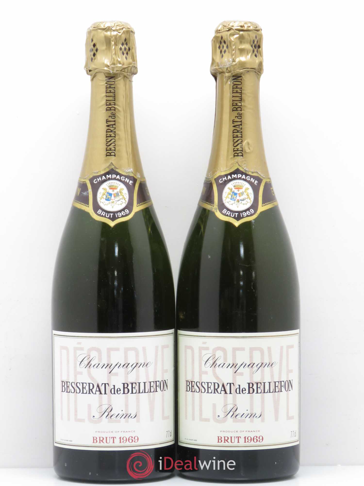 Champagne - 1969 - Lot of 2 bottles - 0