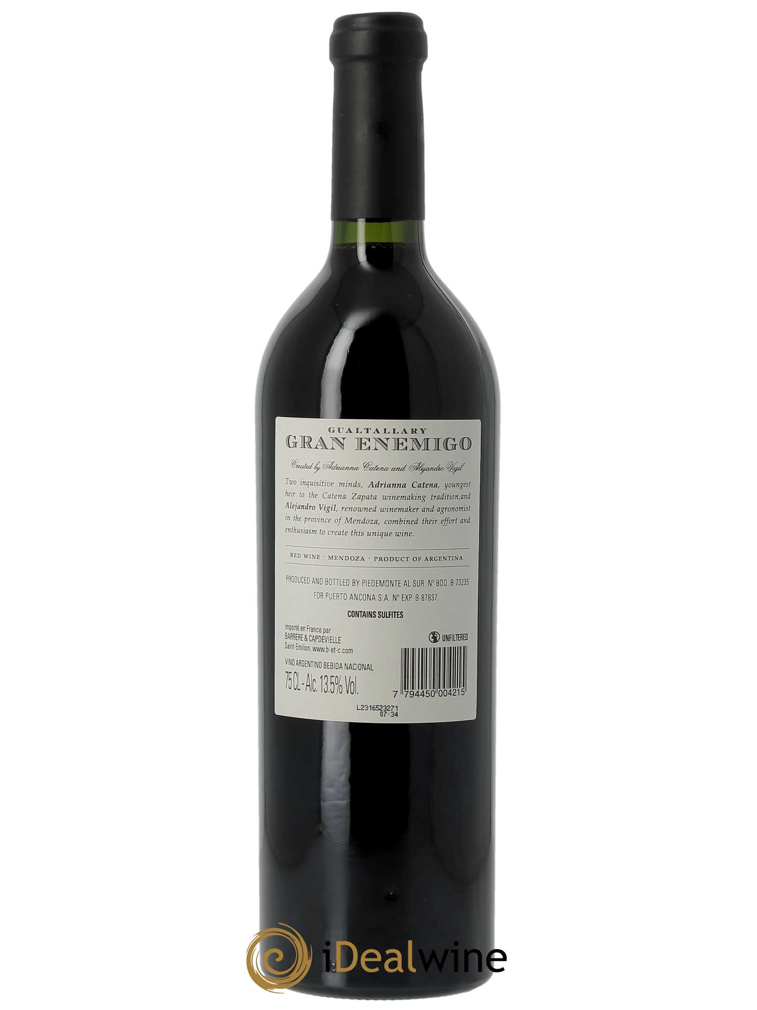 Mendoza Gran Enemigo Gualtallary Single Vineyard El Enemigo 2019 - Posten von 1 Flasche - 1