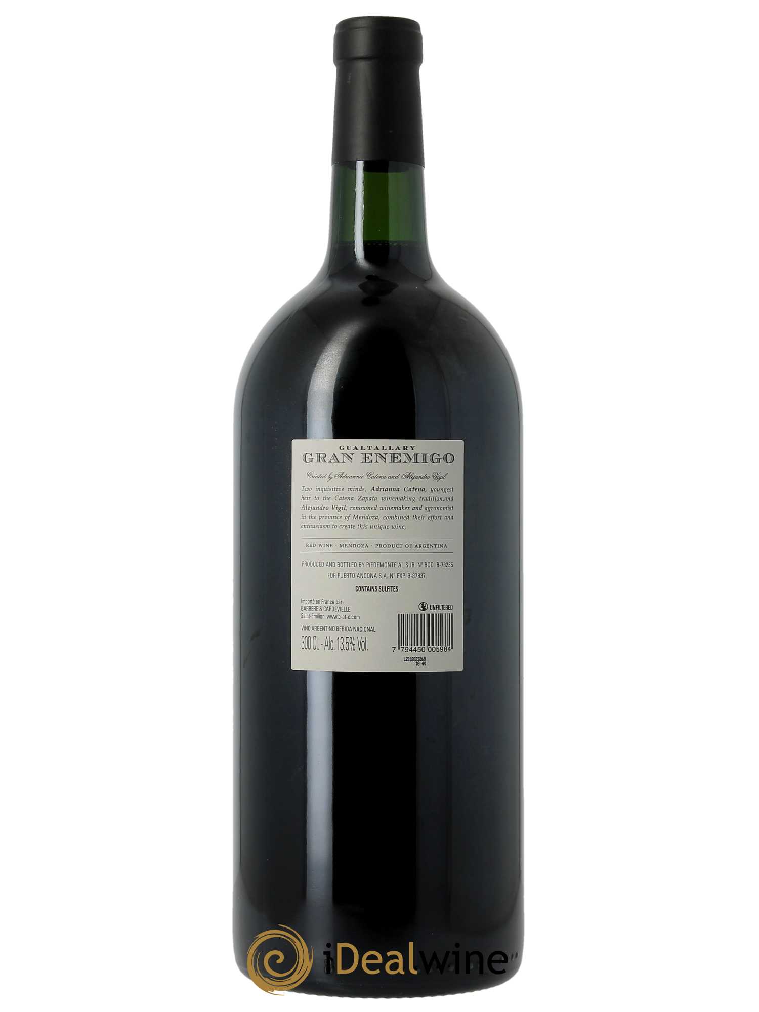 Mendoza Gran Enemigo Gualtallary Single Vineyard El Enemigo 2019 - Lot de 1 double magnum - 2