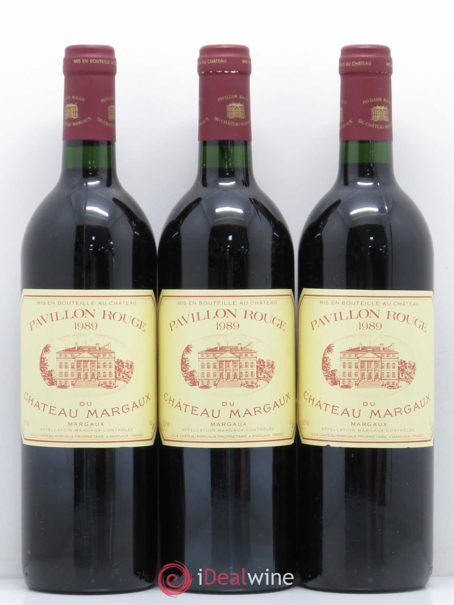 Pavillon Rouge du Château Margaux Second Vin 1989 - Lot de 3 bouteilles - 0