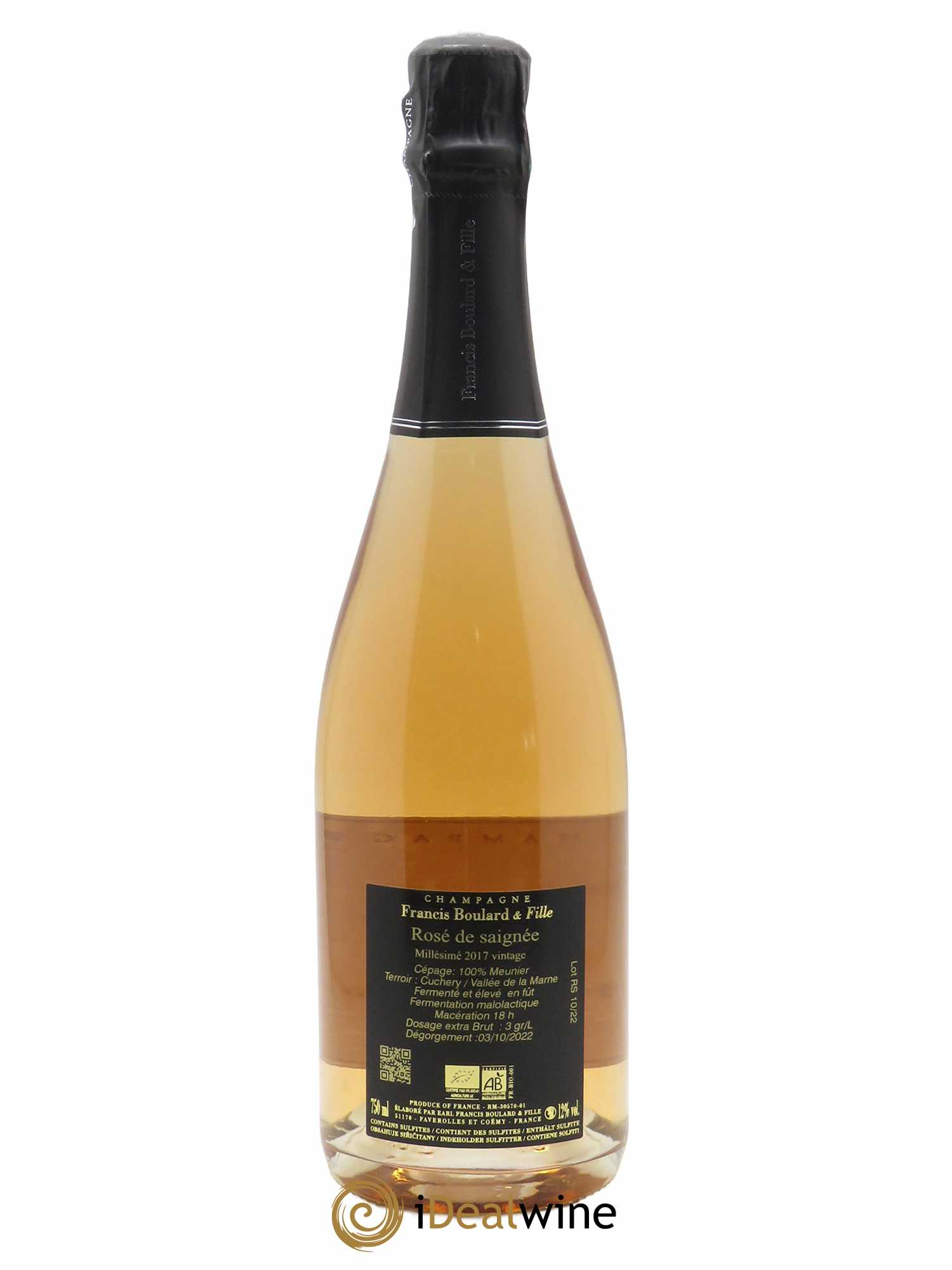 Rosé de Saignée Extra-Brut Francis Boulard 2017 - Lot de 1 bouteille - 1