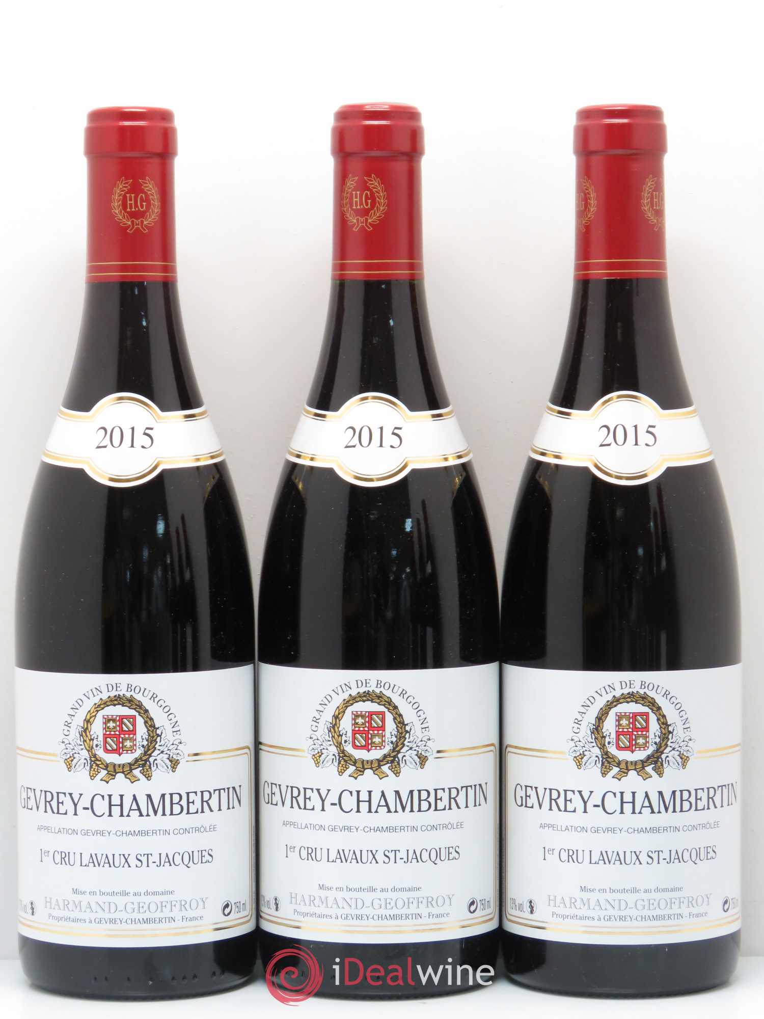 Gevrey-Chambertin 1er Cru Lavaux Saint Jacques Harmand-Geoffroy (Domaine) 2015 - Lot de 6 bouteilles - 1