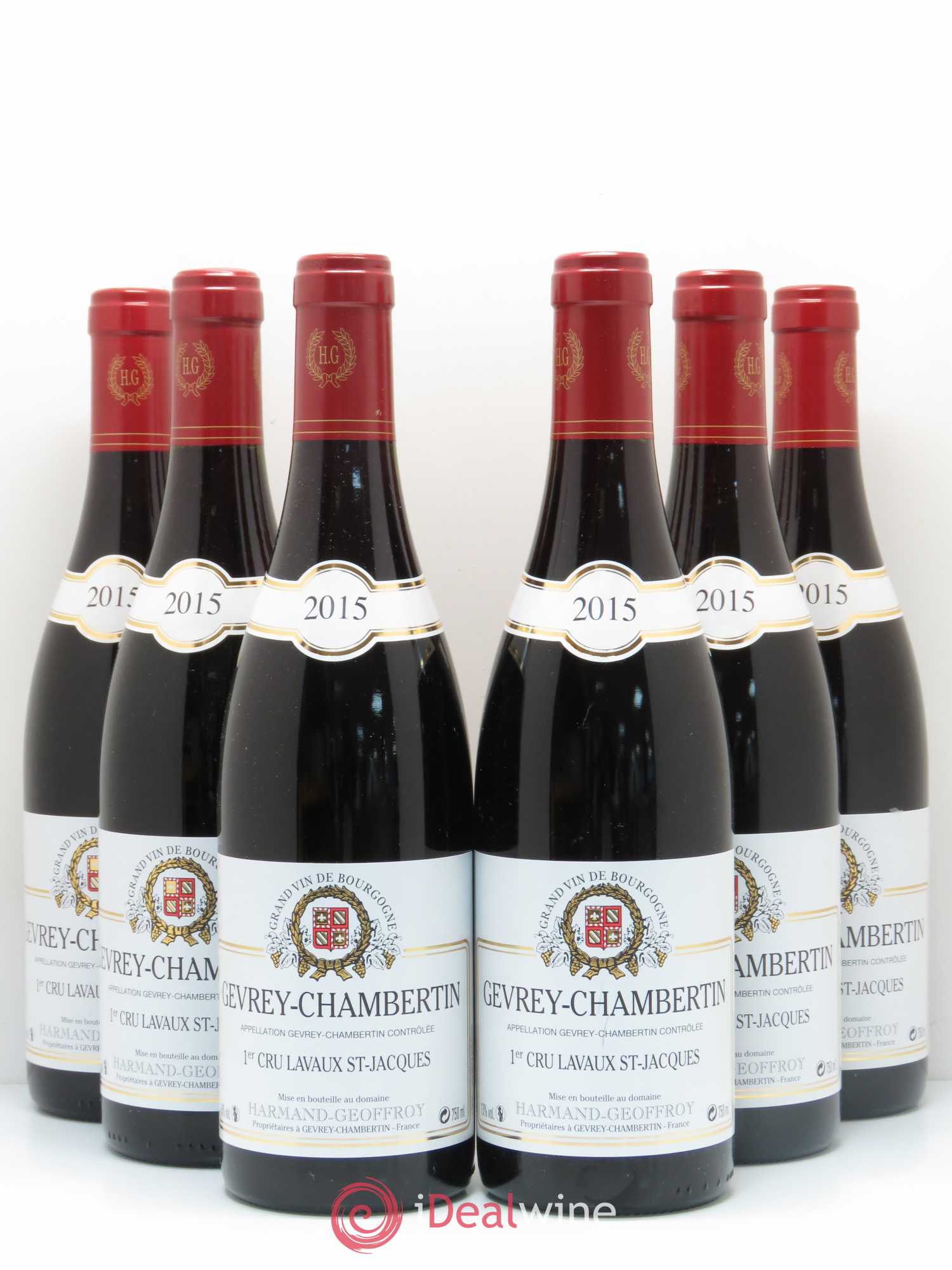 Gevrey-Chambertin 1er Cru Lavaux Saint Jacques Harmand-Geoffroy (Domaine) 2015 - Lot de 6 bouteilles - 0