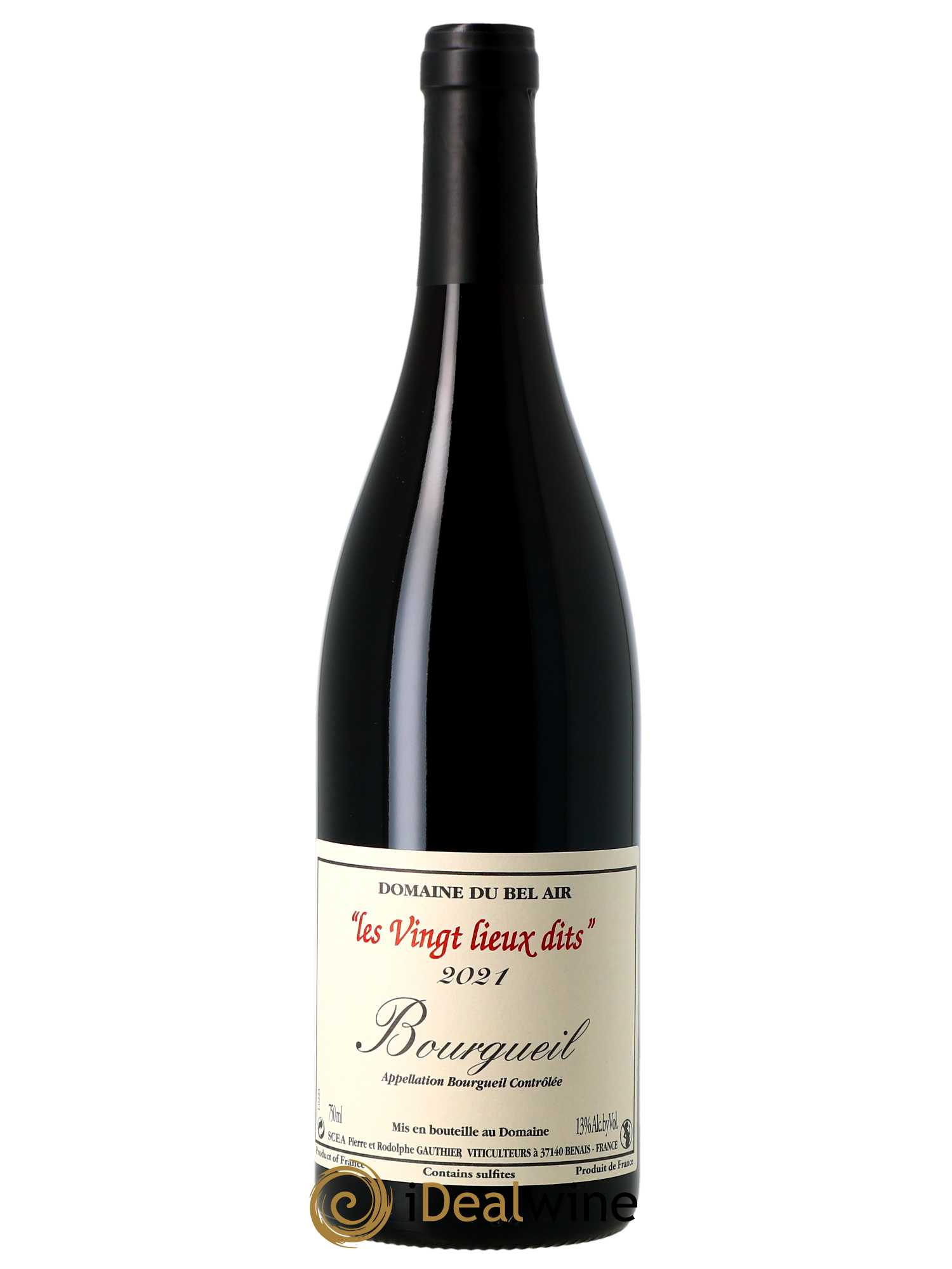 Bourgueil Vingt Lieux Dits Domaine du Bel Air  2021 - Lotto di 1 bottiglia - 0