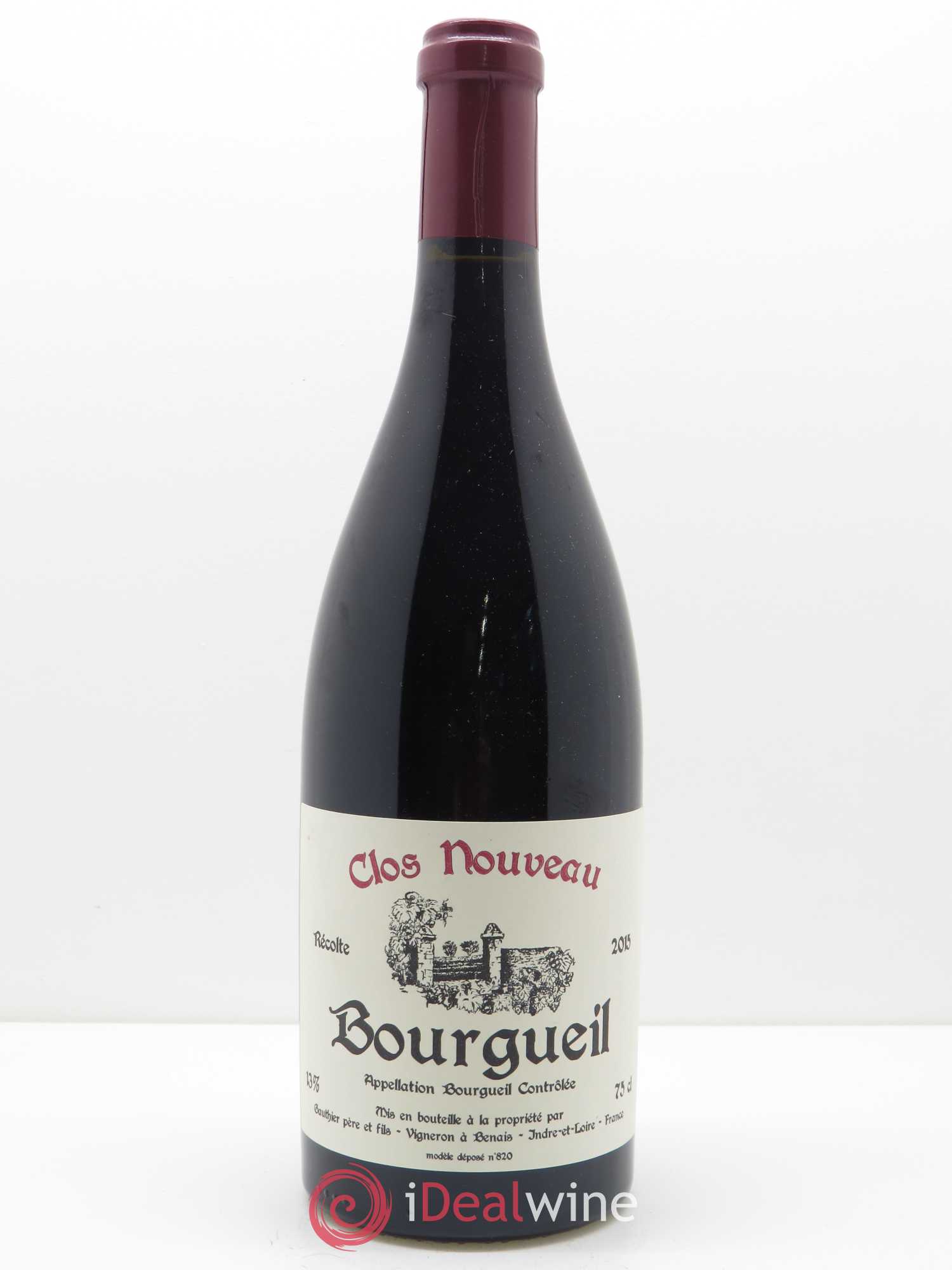 Bourgueil Clos Nouveau Domaine du Bel Air 2015 - Lot de 1 bouteille - 0