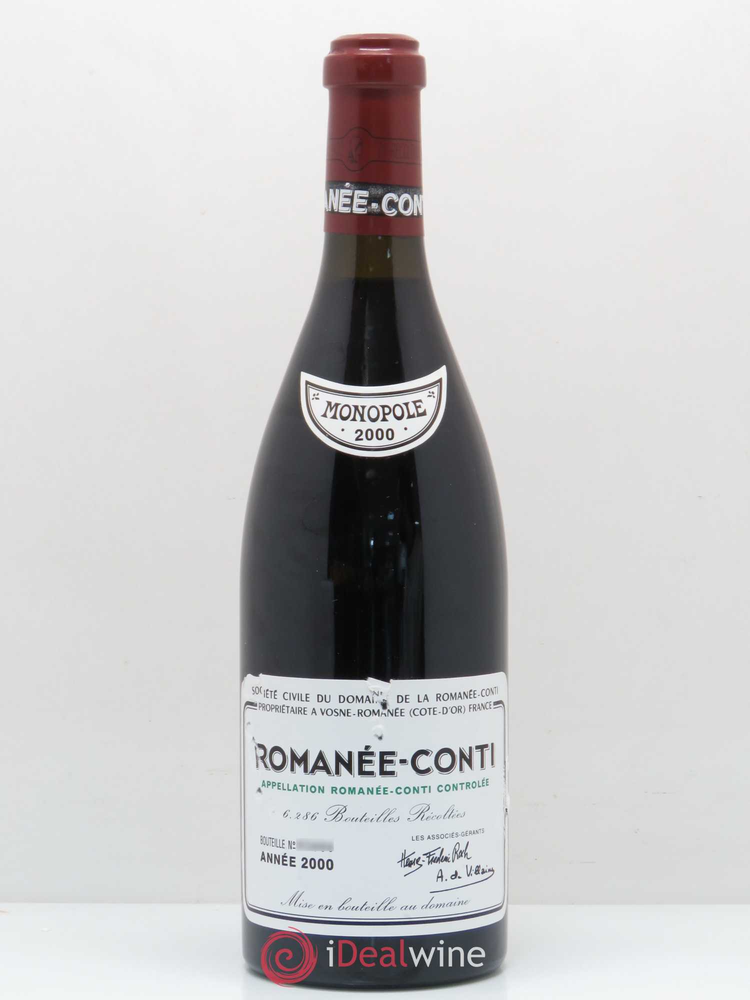 Romanée-Conti Grand Cru Domaine de la Romanée-Conti 2000 - Lot of 1 bottle - 0